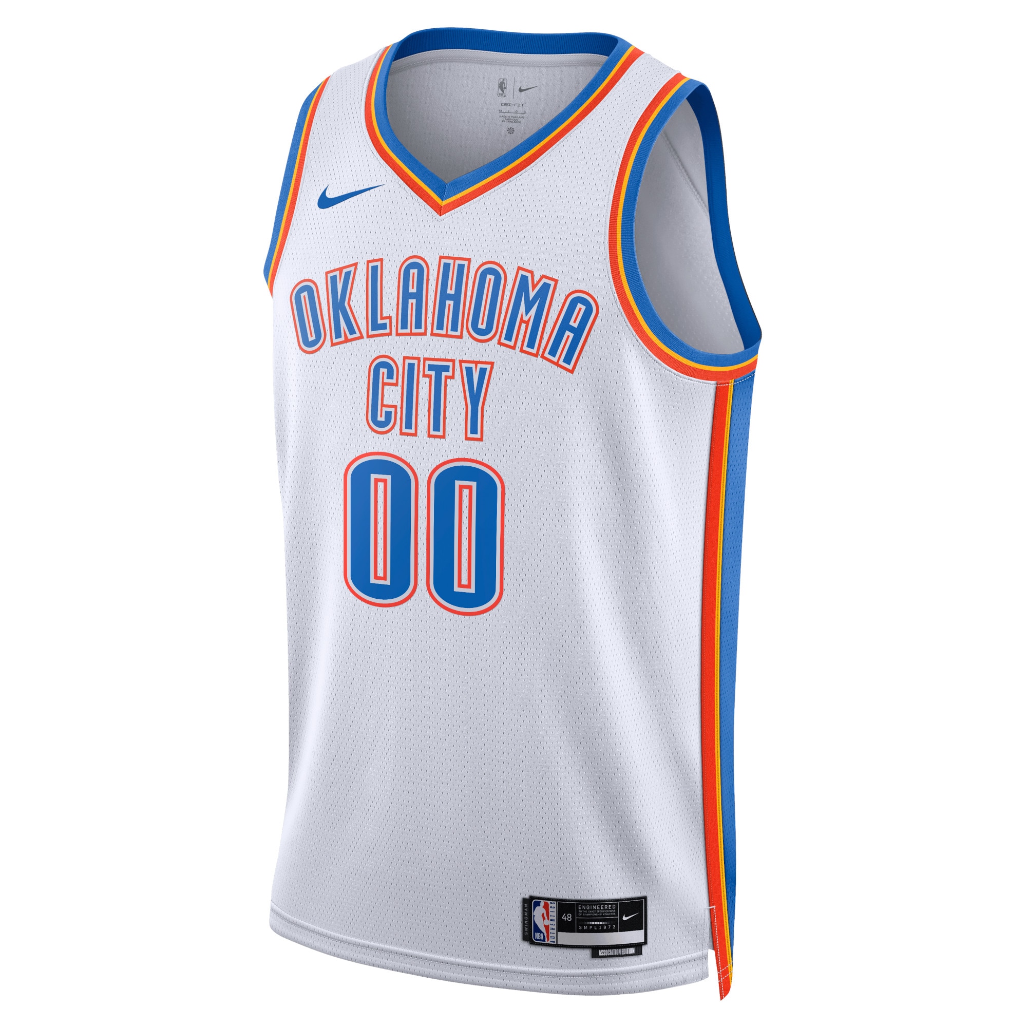 Alternative view of Nike OKC White Jersey Custom - Nike OKC Thunder White Jersey - Custom