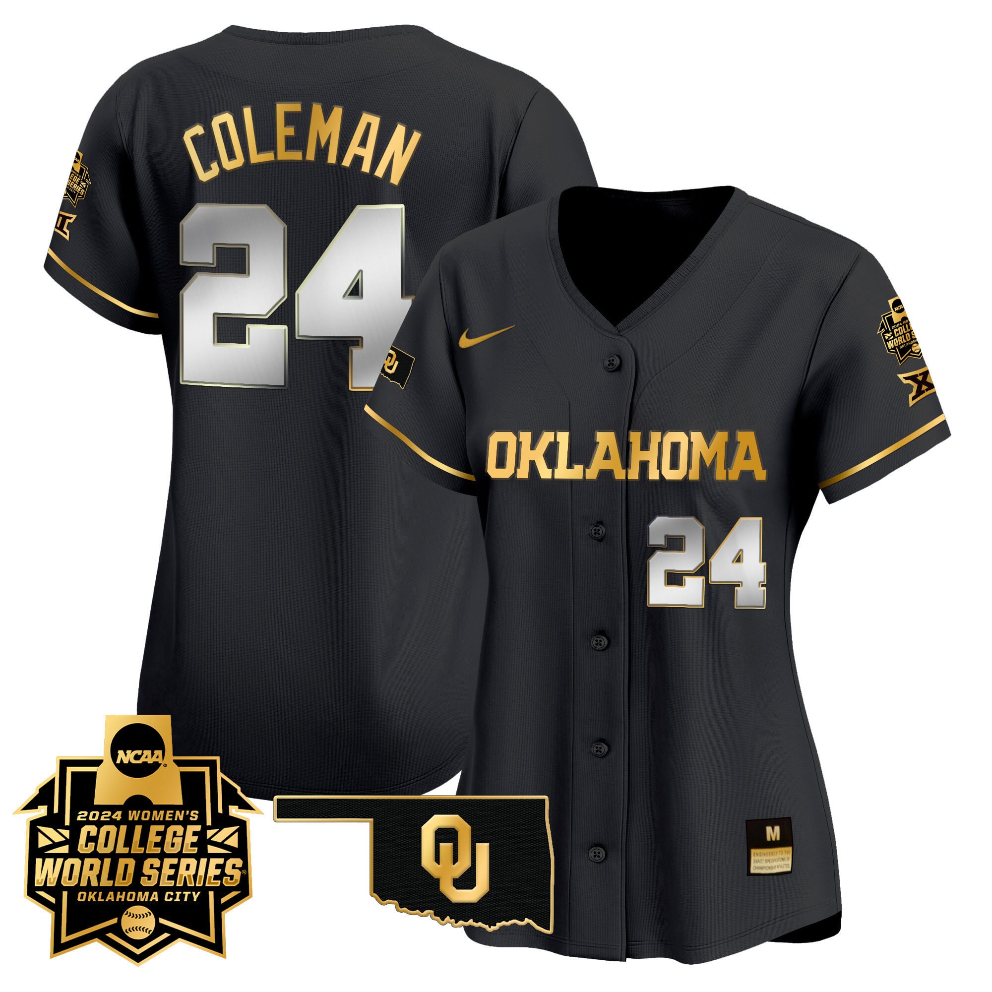 Nike Oklahoma Coleman #24 Jersey - NCAA Women’s Series