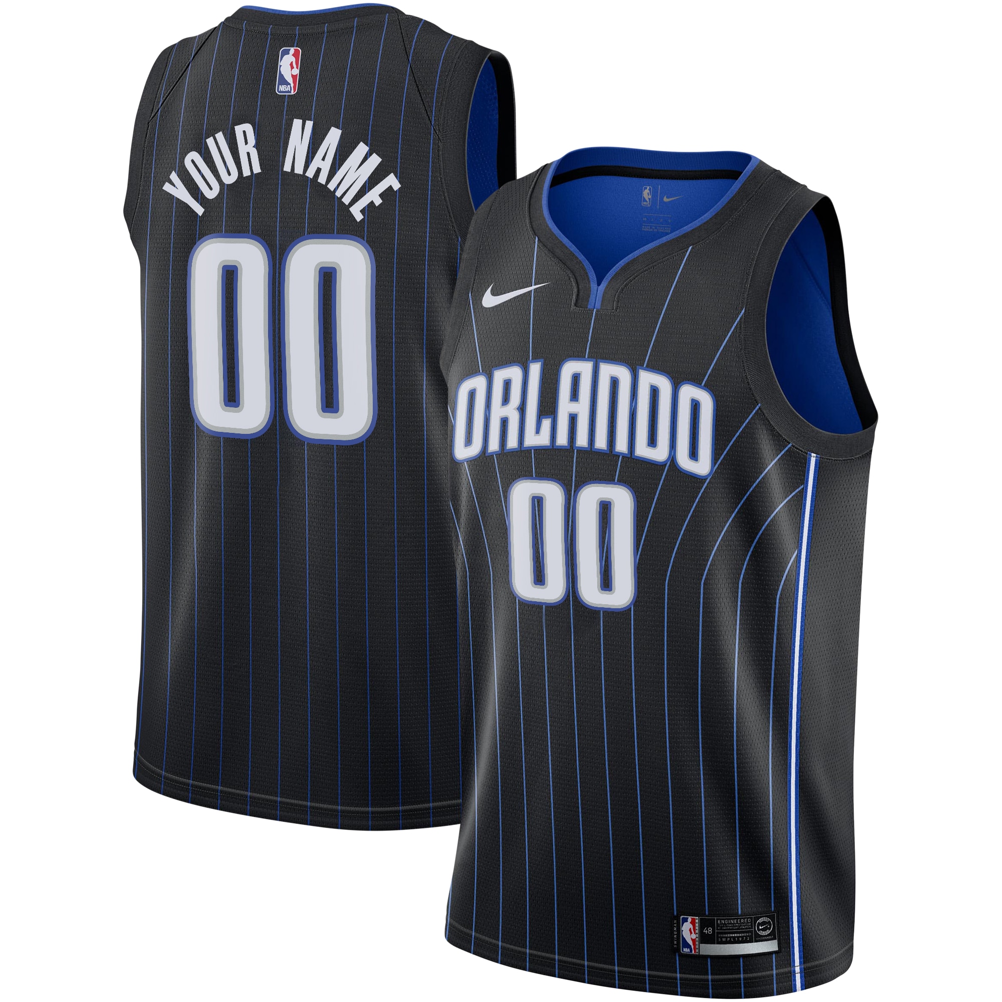 Nike Orlando Magic Black Jersey - Custom Edition