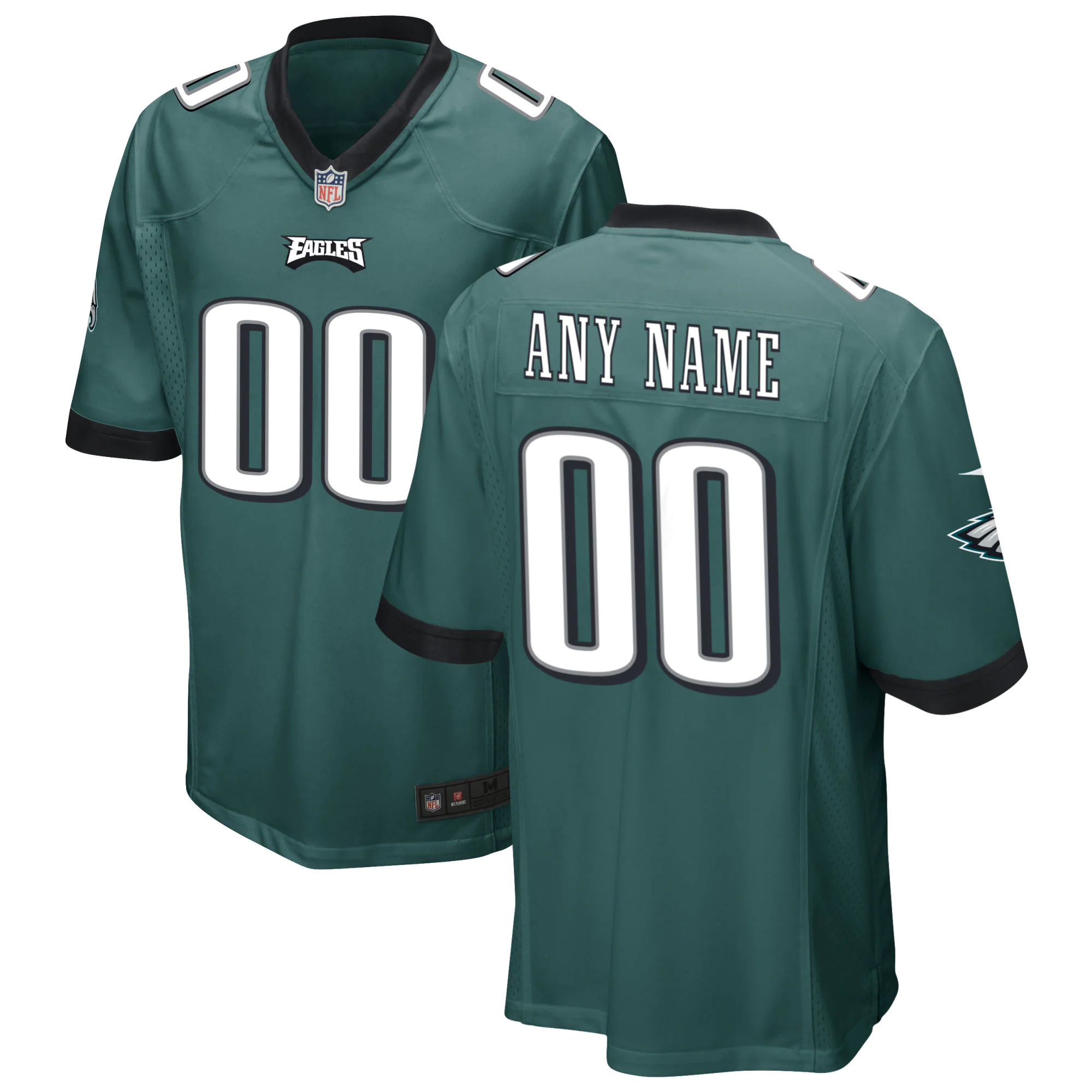 nike own Eagles Midnight Green Custom Jersey - Nike Eagles Midnight