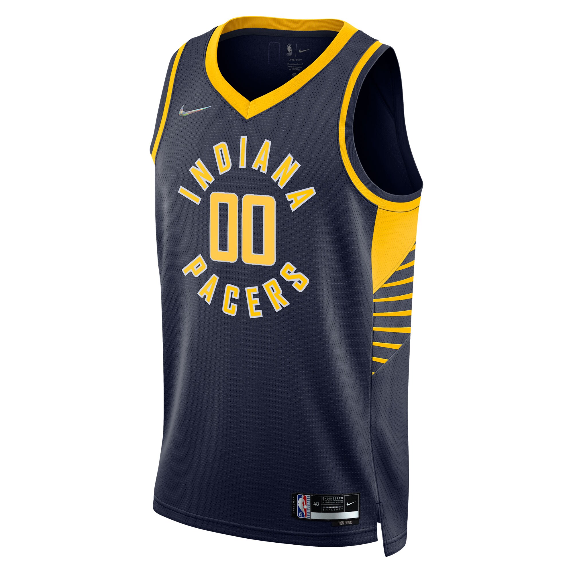 Alternative view of Nike Pacers Navy Custom Jersey - Icon Edition - Personalize It!