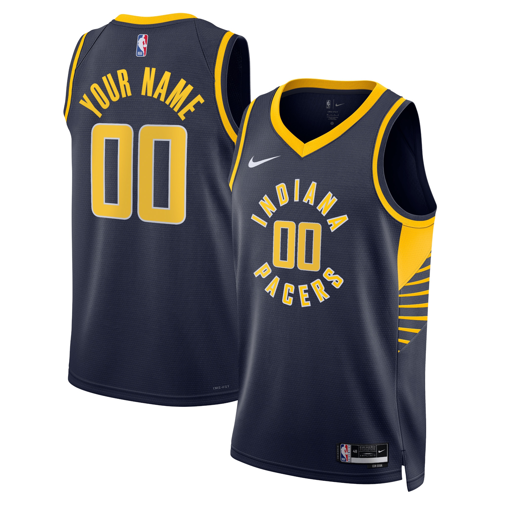 nike Pacers Navy Custom Jersey - Nike Pacers Navy Icon Edition Custom