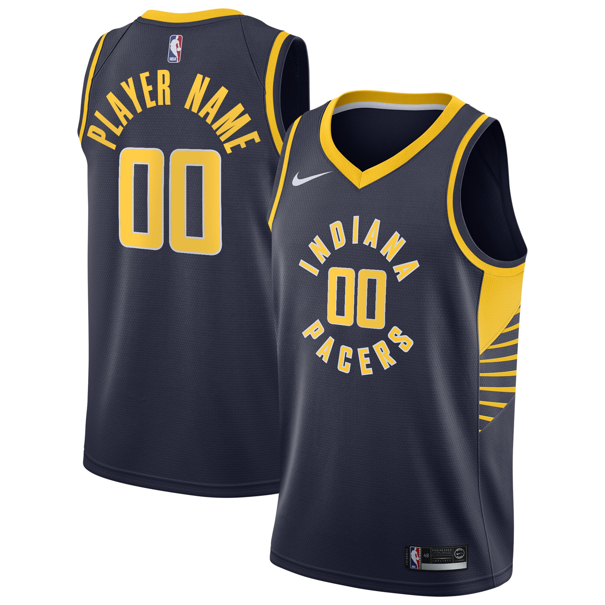 nike Pacers Navy Custom Jersey - Nike Pacers Navy Jersey - Custom