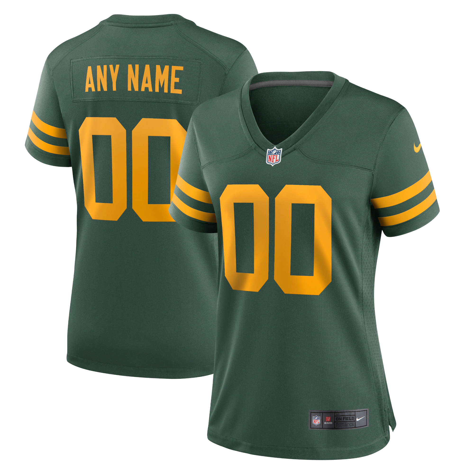 nike Packers Green Custom Jersey - Nike Packers Green Custom Women’s