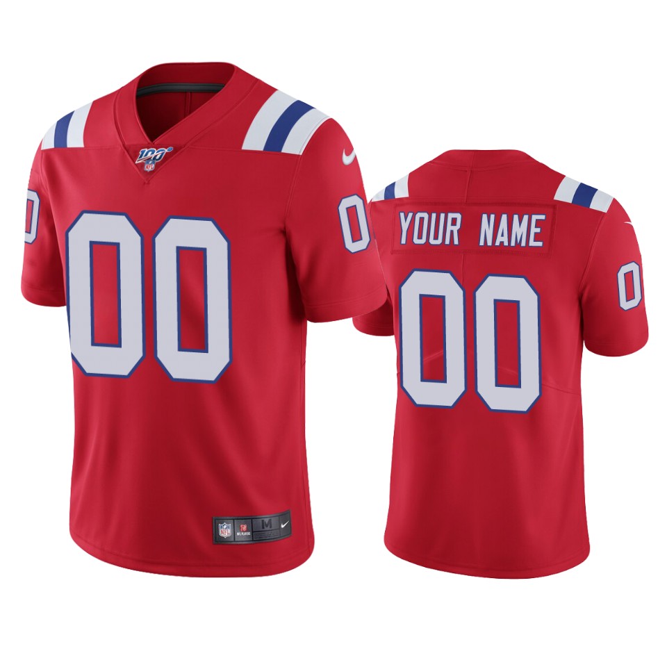 Nike Patriots Red Custom Jersey - Personalized NFL Style