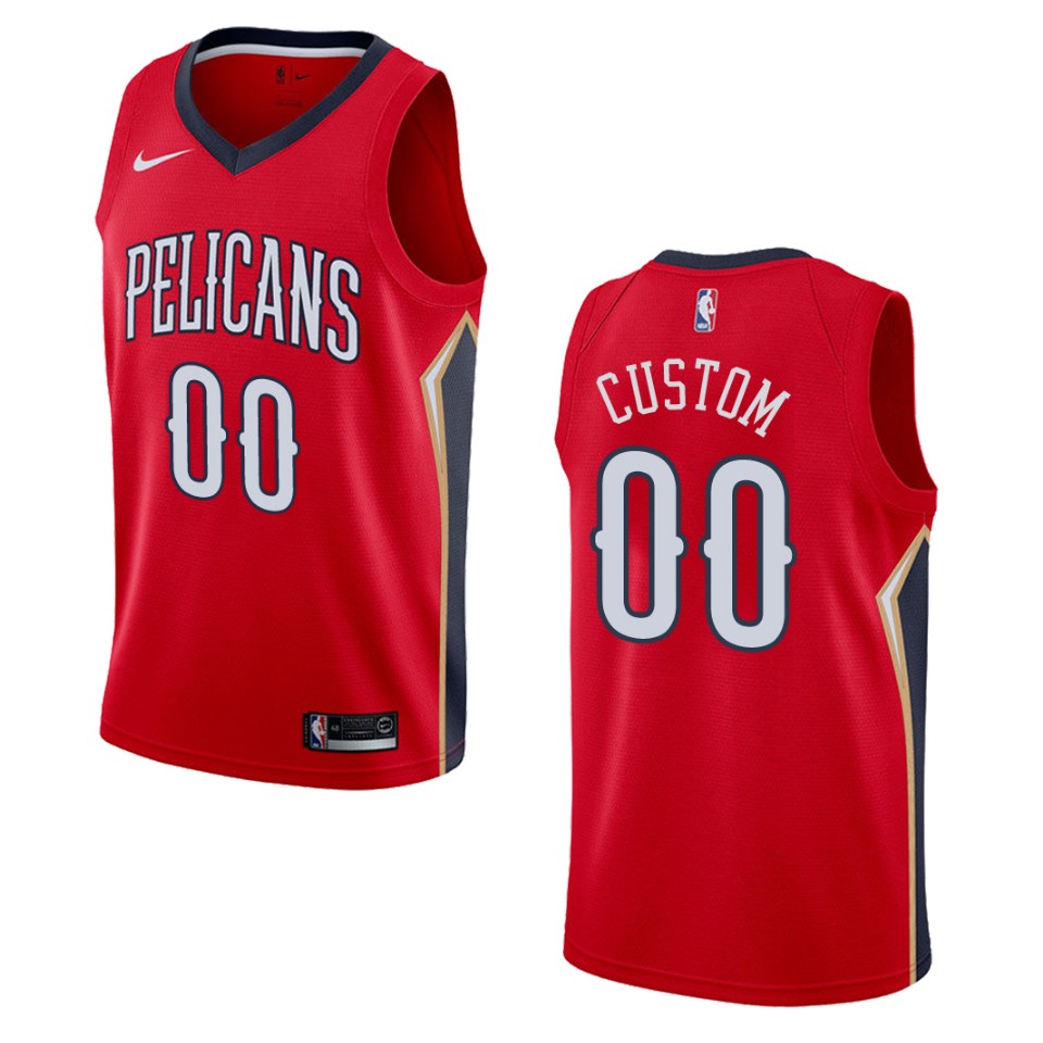 Nike Pelicans Red Custom Jersey - Statement Edition