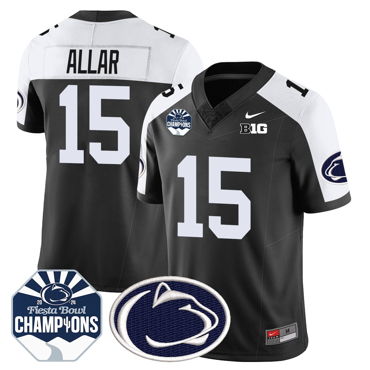 nike Penn State Allard Black Jersey - Nike Penn State #15 Allard Black