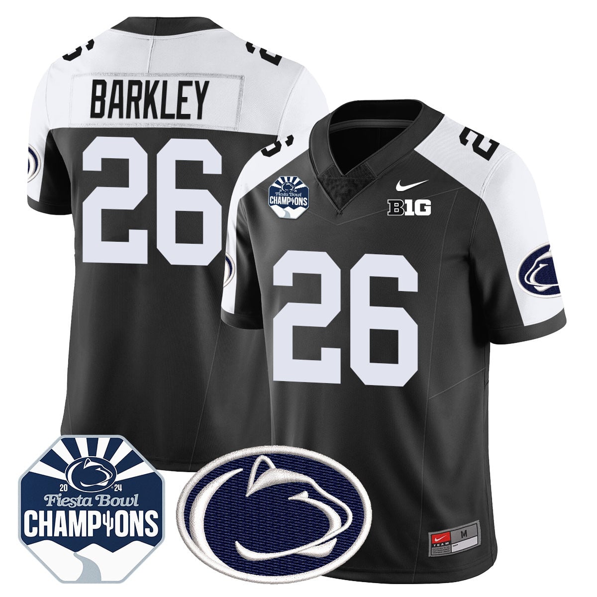 Alternative view of nike Penn State Allard Black Jersey - Nike Penn State #15 Allard Black