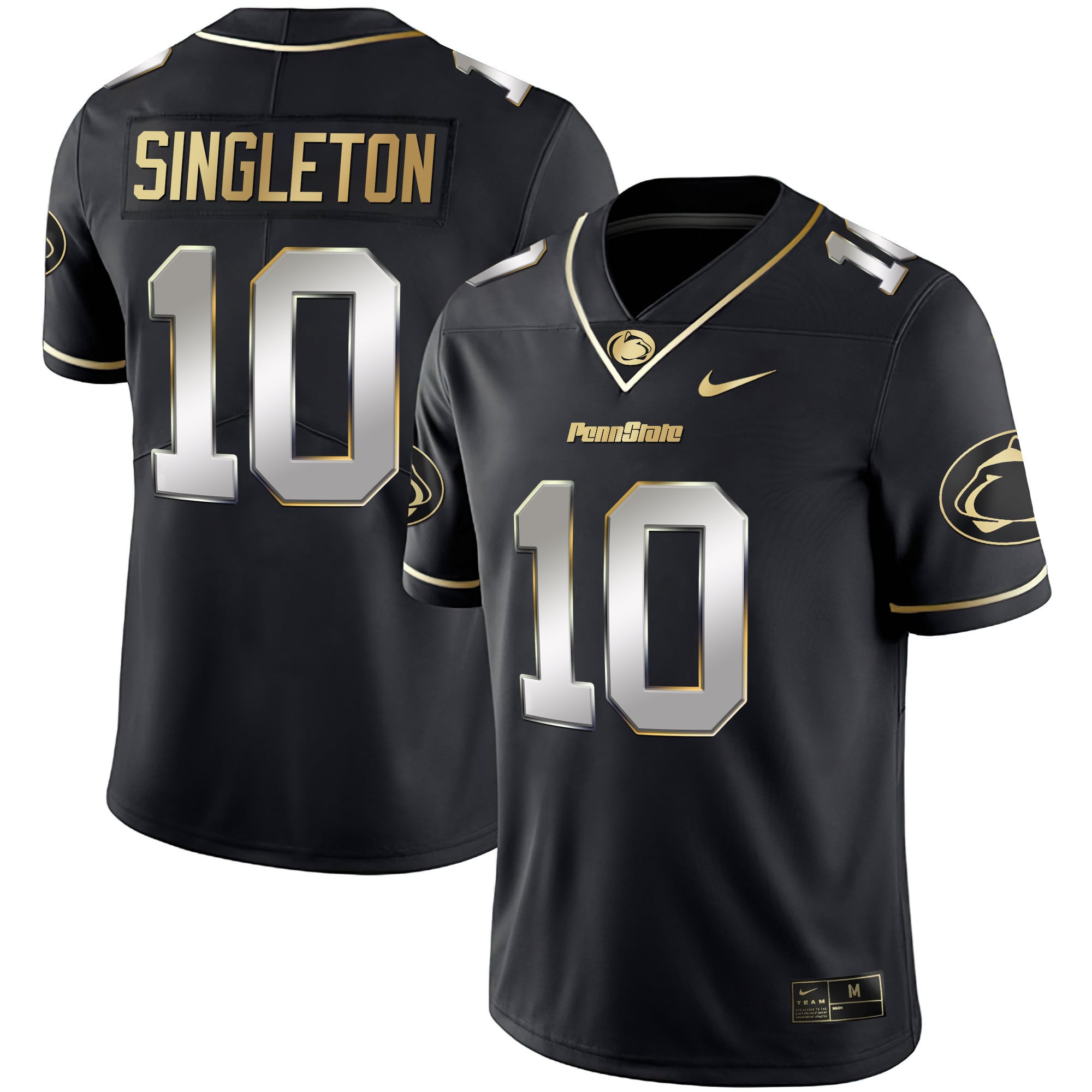 Alternative view of Nike Penn State Clifford #14 Jersey - Black & Gold Edition