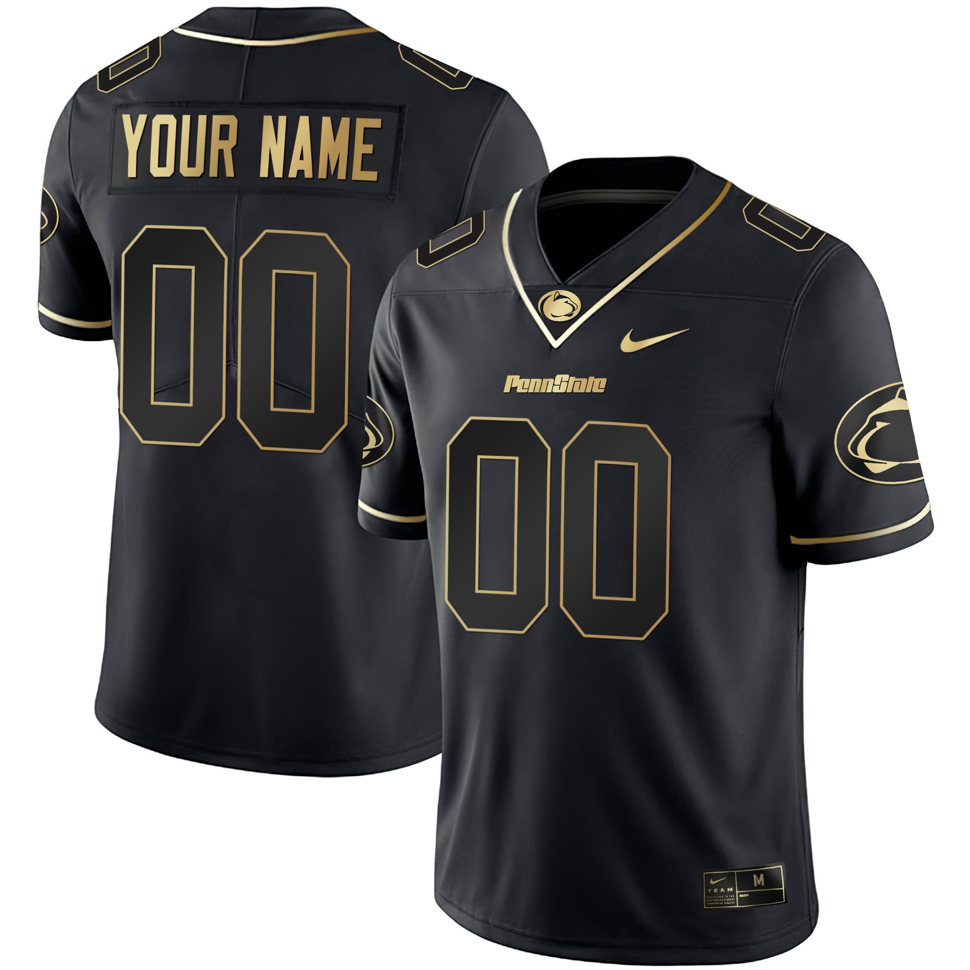 Alternative view of Nike Penn State Jersey - Nike Penn State Black Football Jersey