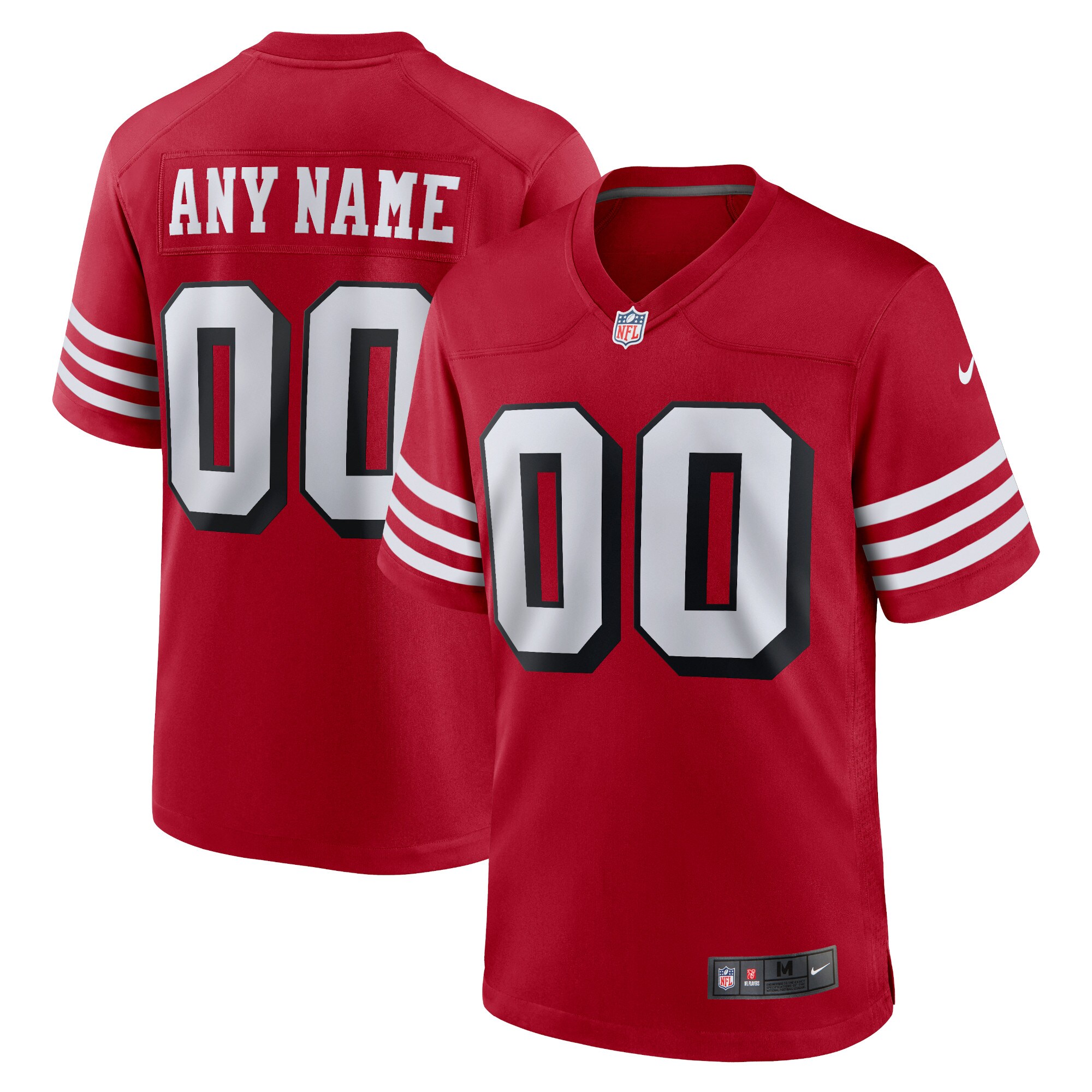 Alternative view of nike personalize 49ers Scarlet Custom Jersey - Nike 49ers Scarlet