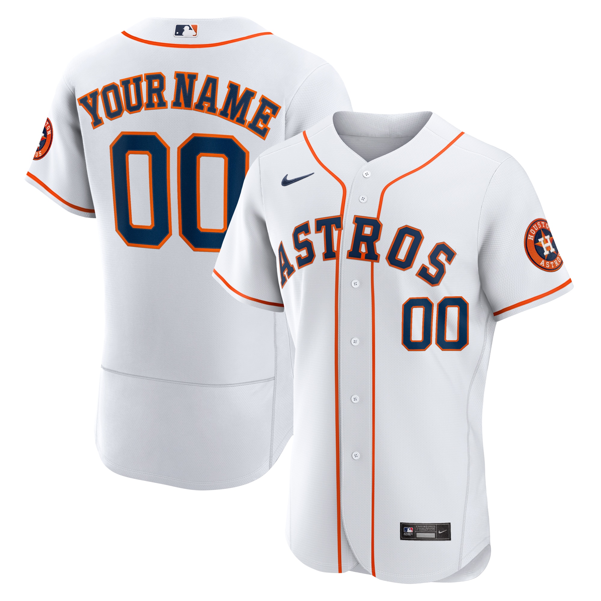 nike personalize Astros White Custom Jersey - Nike Astros White Custom