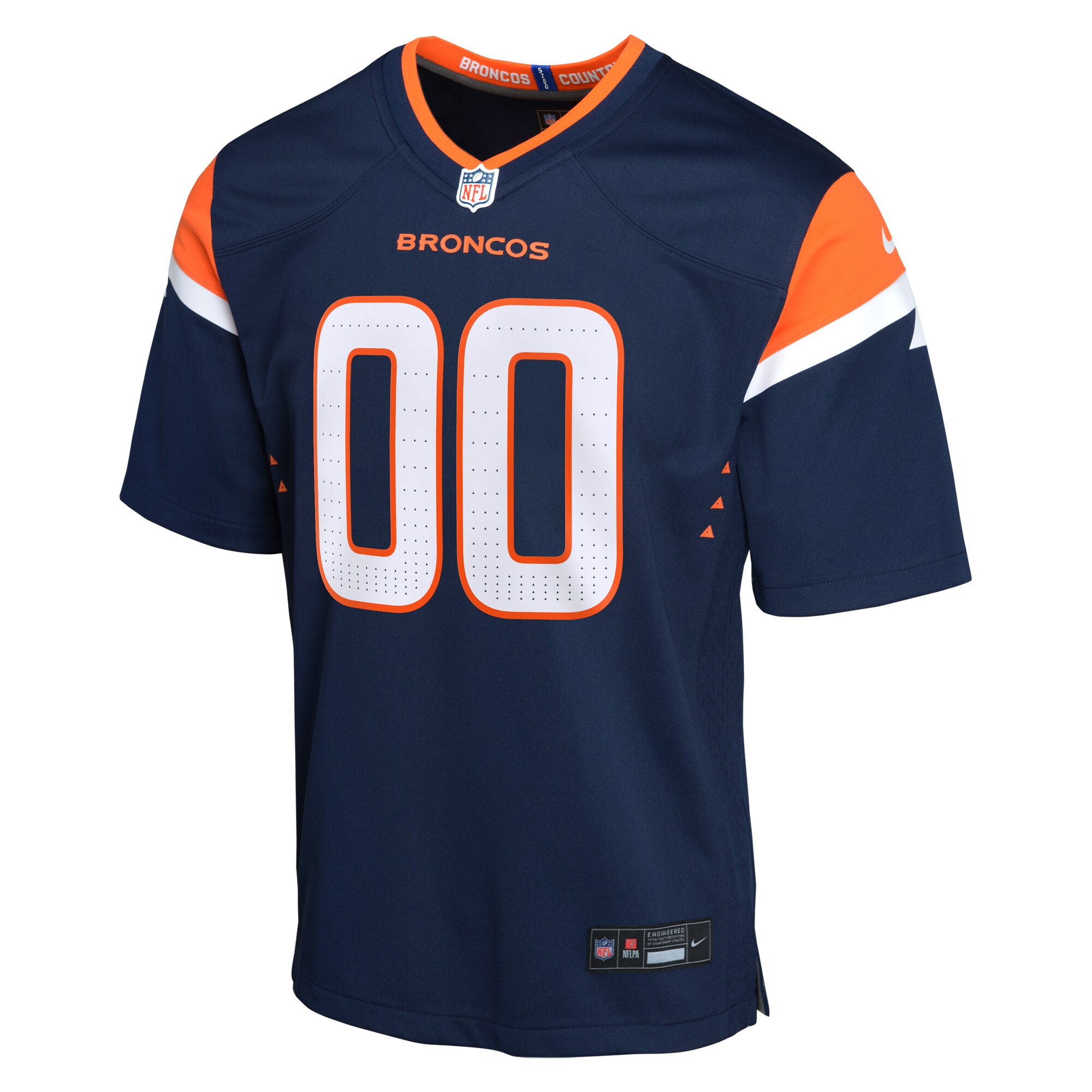 Alternative view of nike personalize Broncos Navy Custom Jersey - Nike Broncos Navy Custom 2
