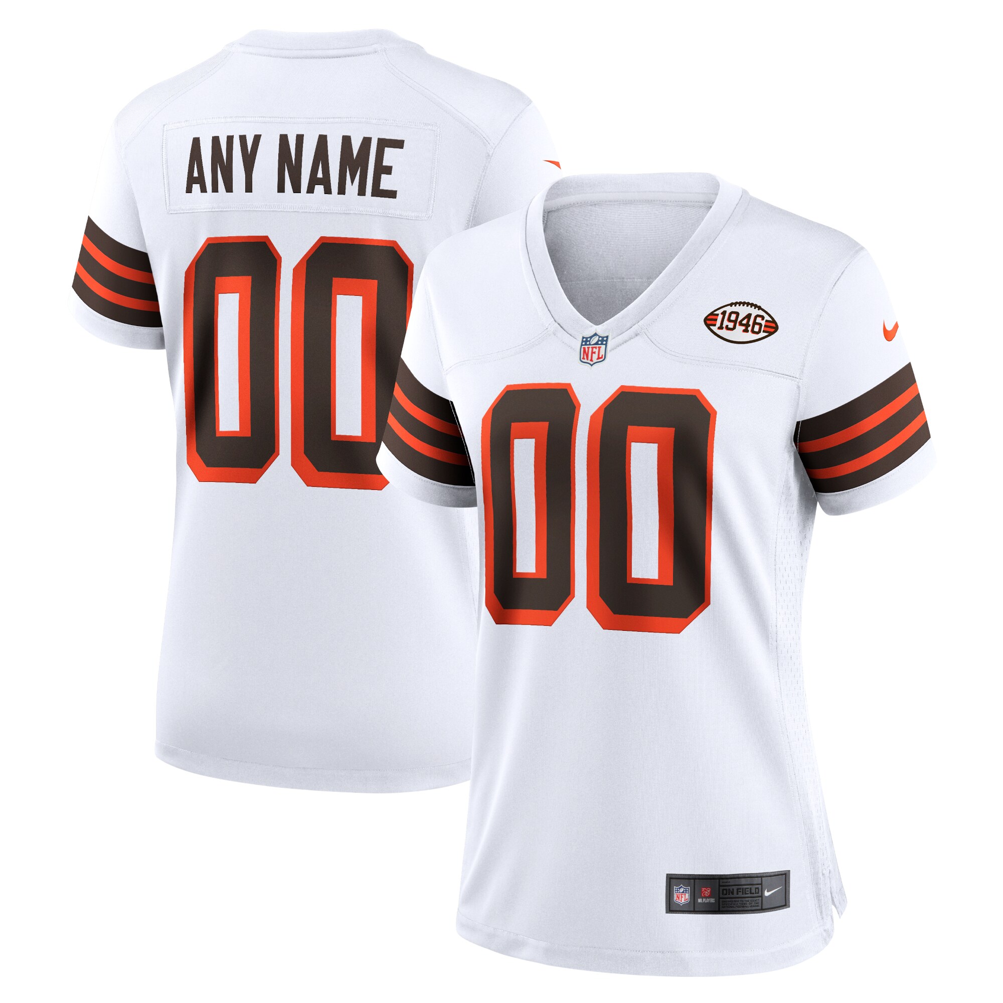 nike personalize Browns White Custom Jersey - Nike Browns White Custom