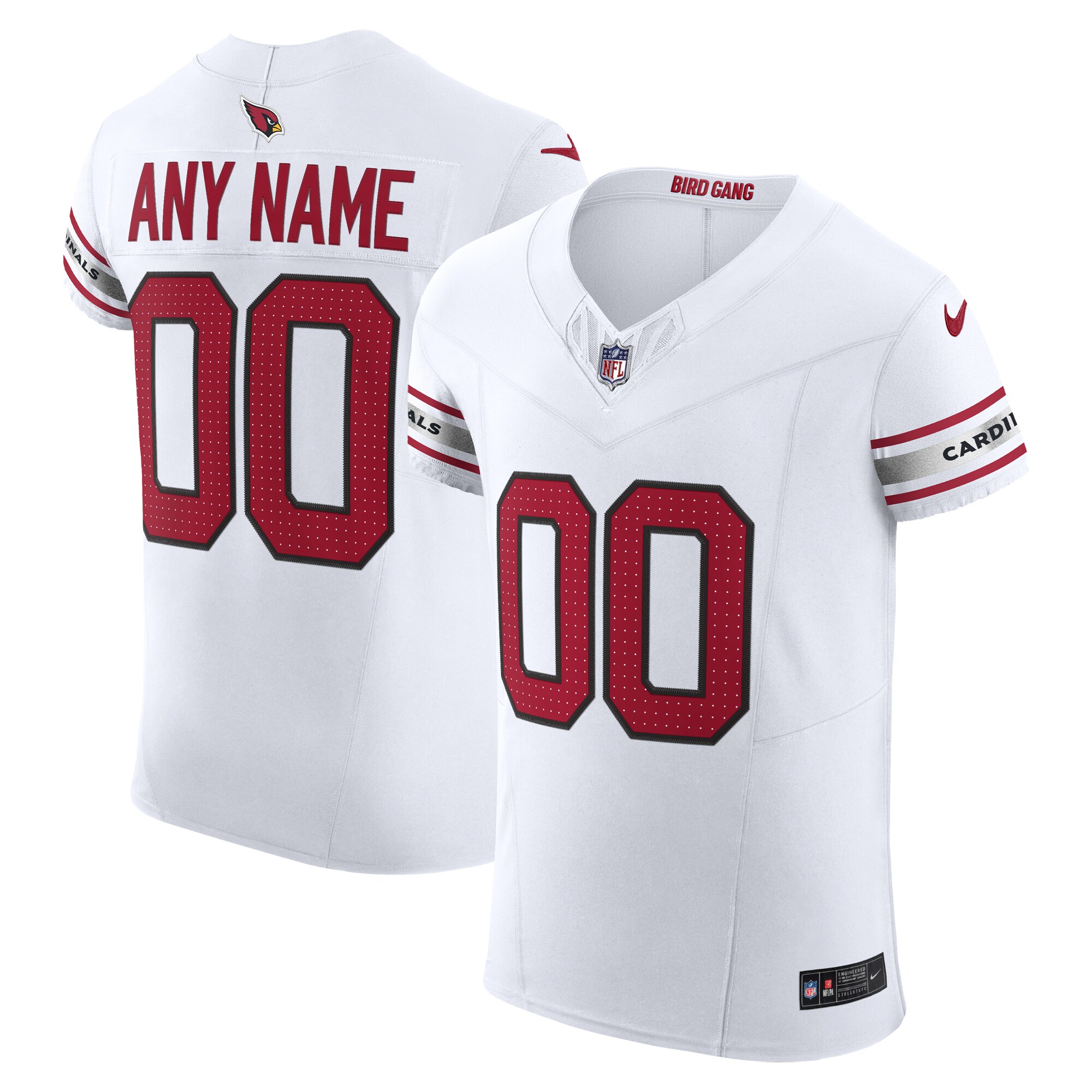 nike personalize Cardinals White Custom Jersey - Nike Cardinals White