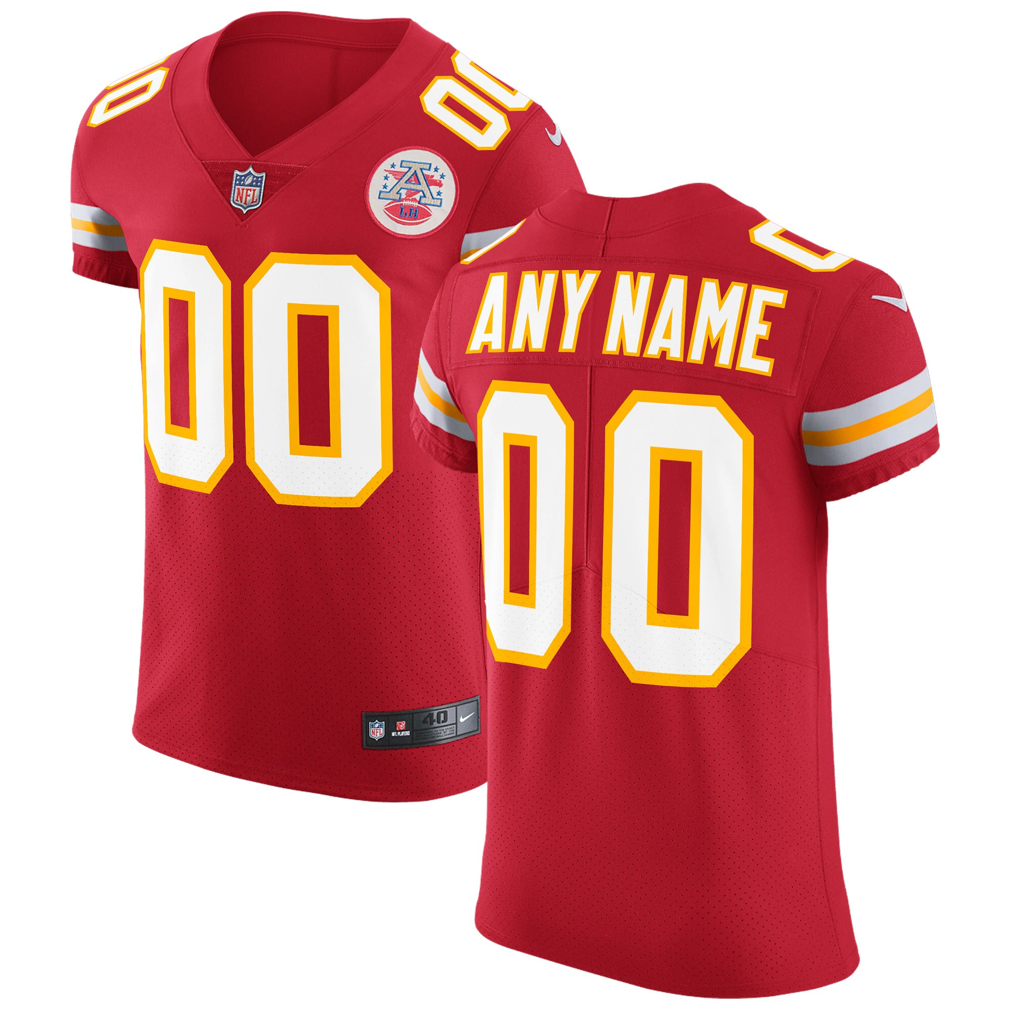 nike personalize Chiefs Red Custom Jersey - Nike Chiefs Red Custom 4
