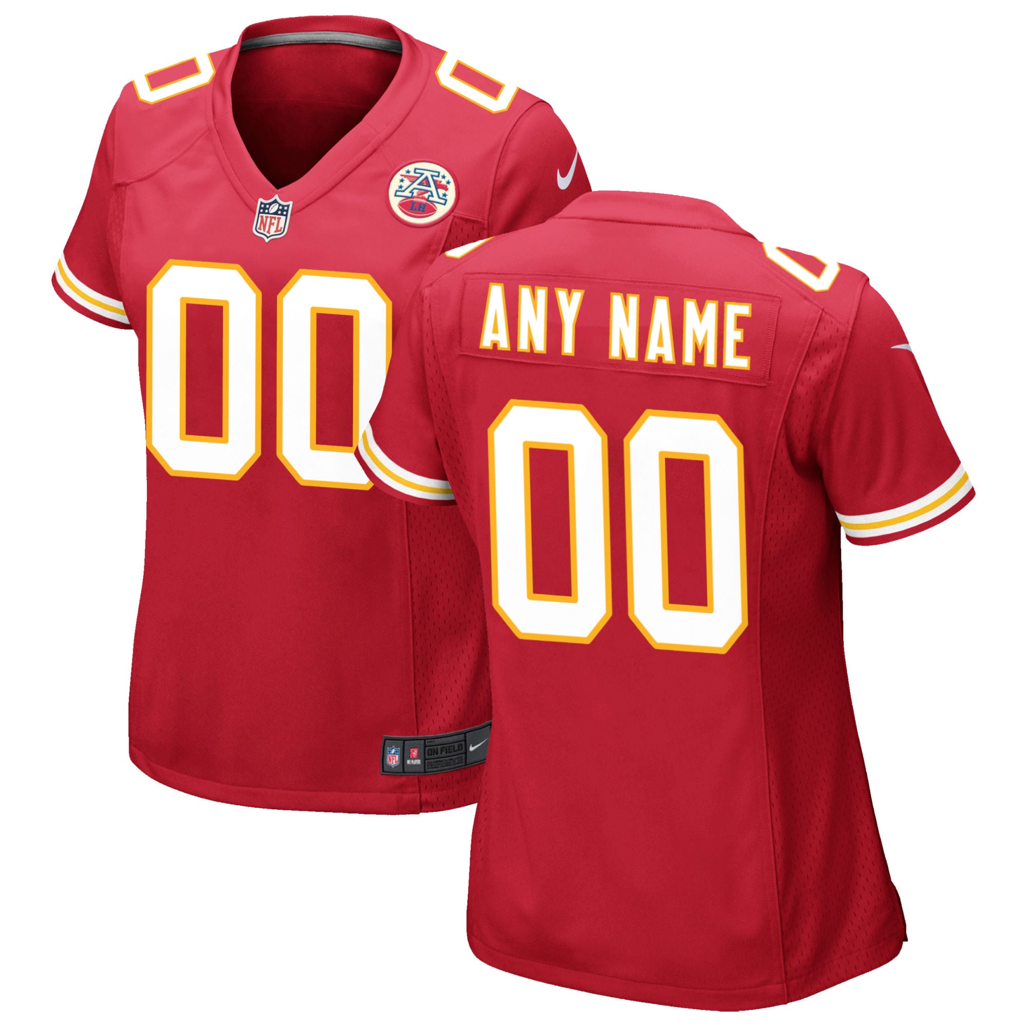 nike personalize Chiefs Red Custom Jersey - Nike Chiefs Red Custom