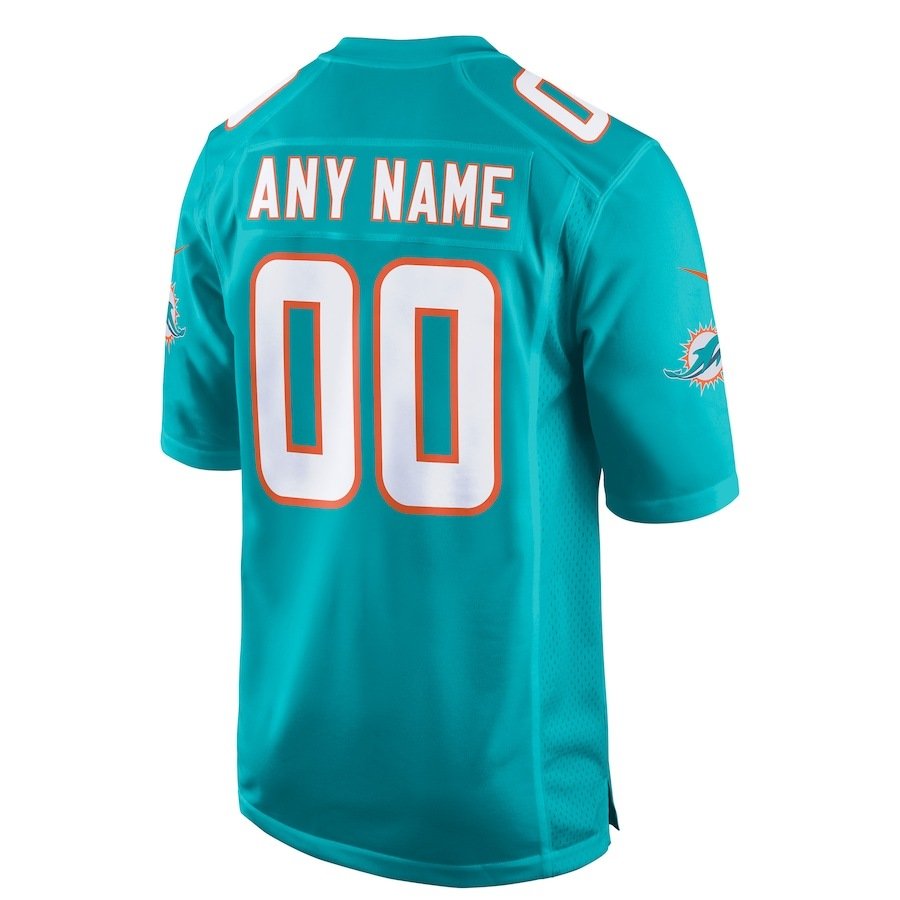 Alternative view of nike personalize Dolphins Aqua Custom Jersey - Nike Dolphins Aqua