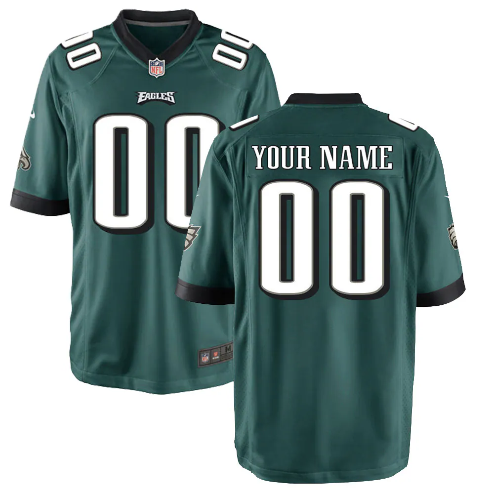 nike personalize Eagles Midnight Green Custom Jersey - Nike Eagles 4