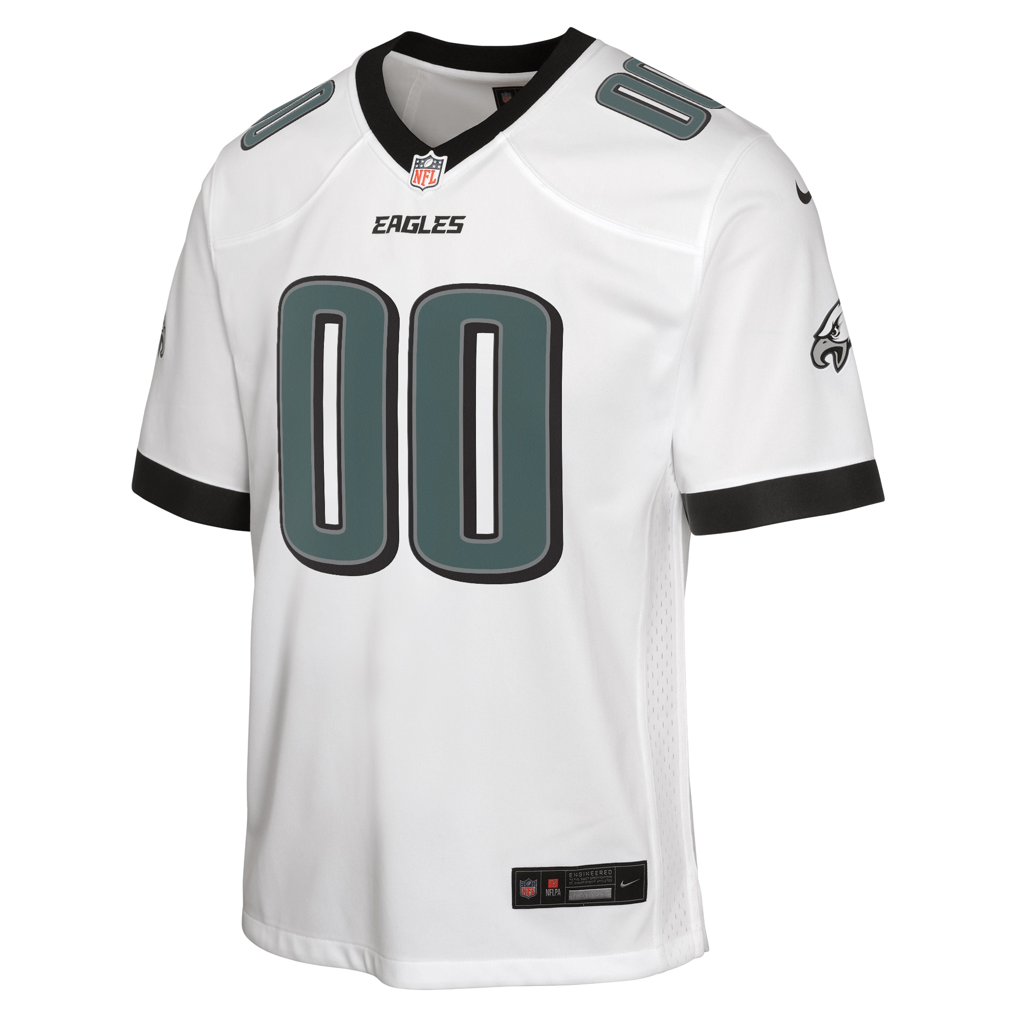 nike personalize Eagles White Custom Jersey - Nike Eagles White Custom