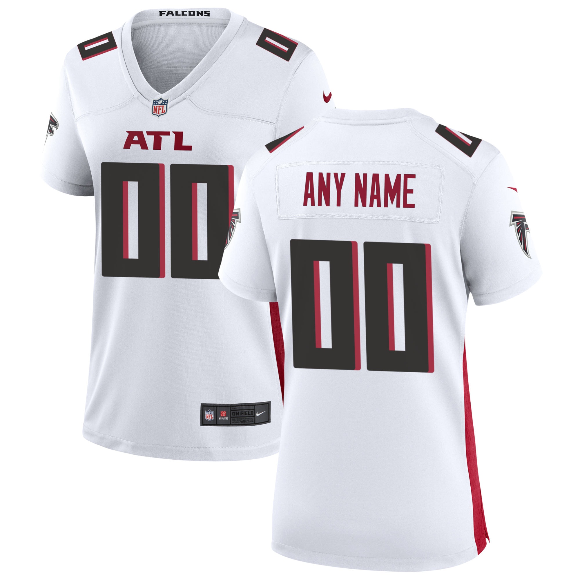 nike personalize Falcons White Custom Jersey - Falcons White Custom