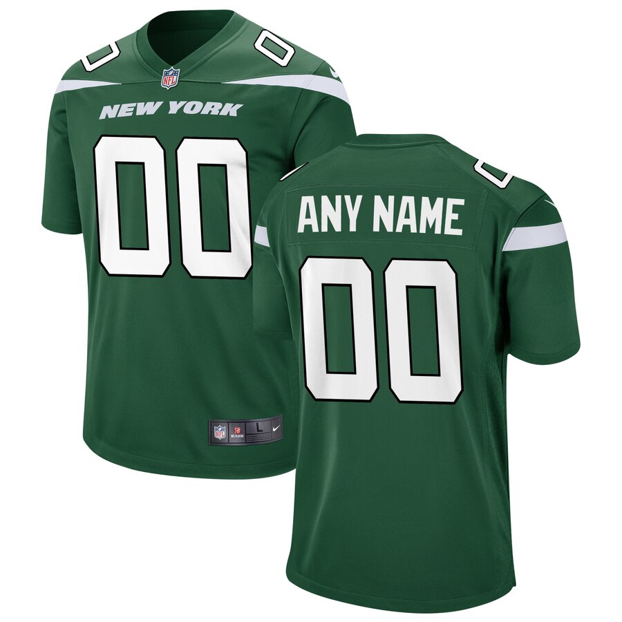 nike personalize Jets Green Custom Jersey - Nike Jets Green Custom