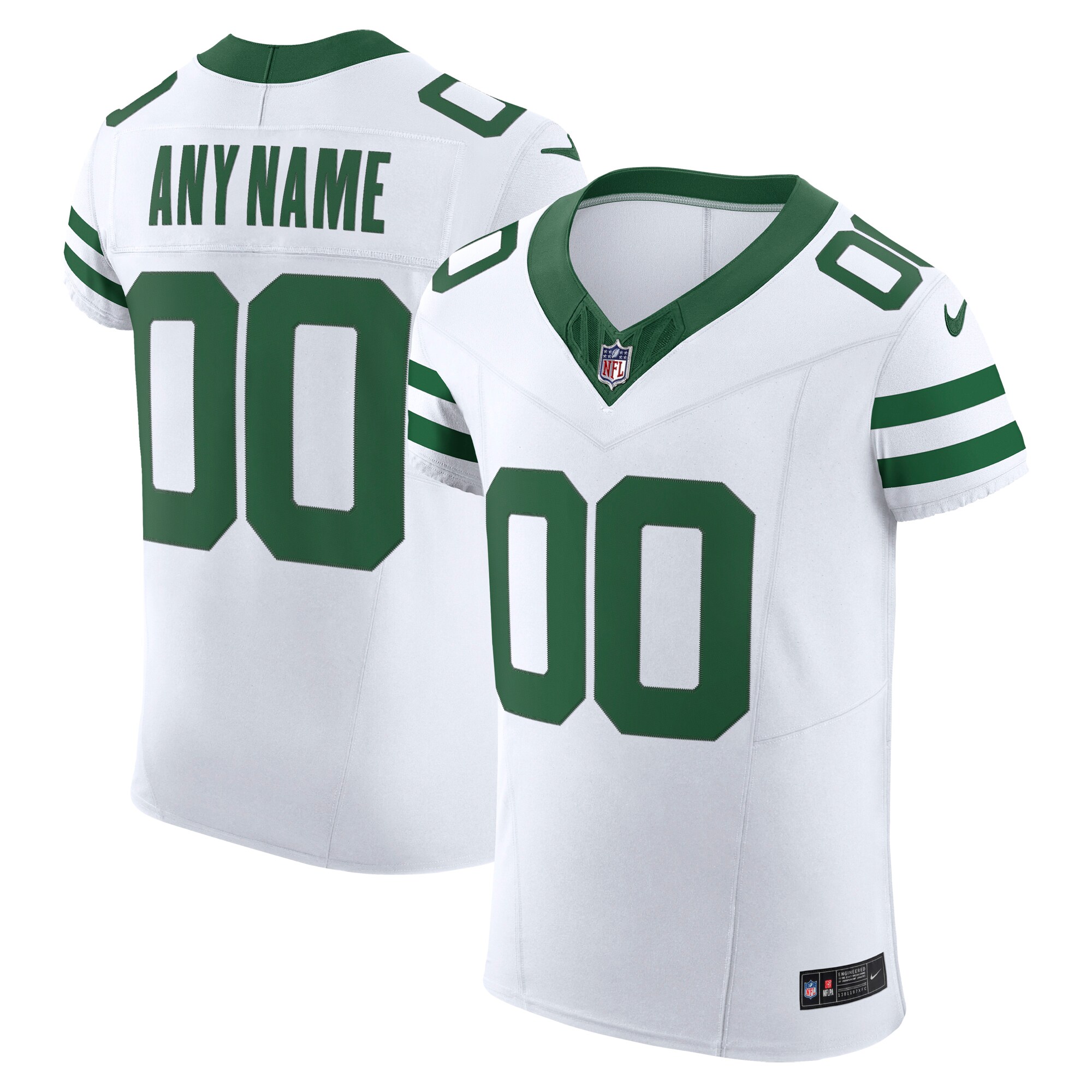 Alternative view of nike personalize Jets White Custom Jersey - Nike Jets White Custom