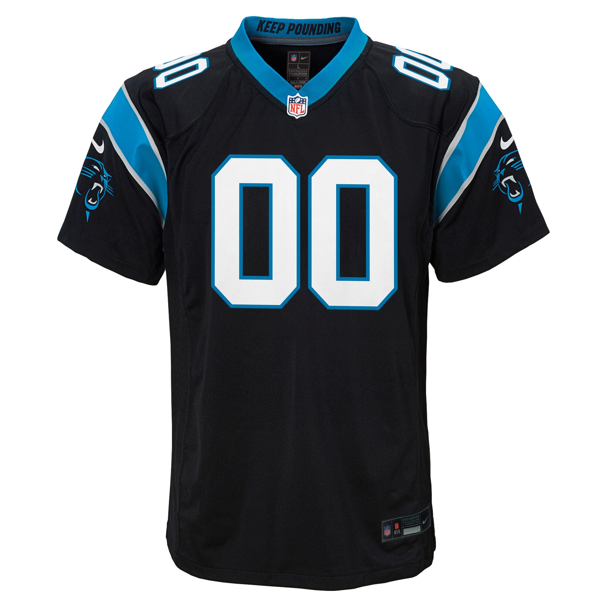 Alternative view of nike personalize Panthers Black Custom Jersey - Nike Panthers Black