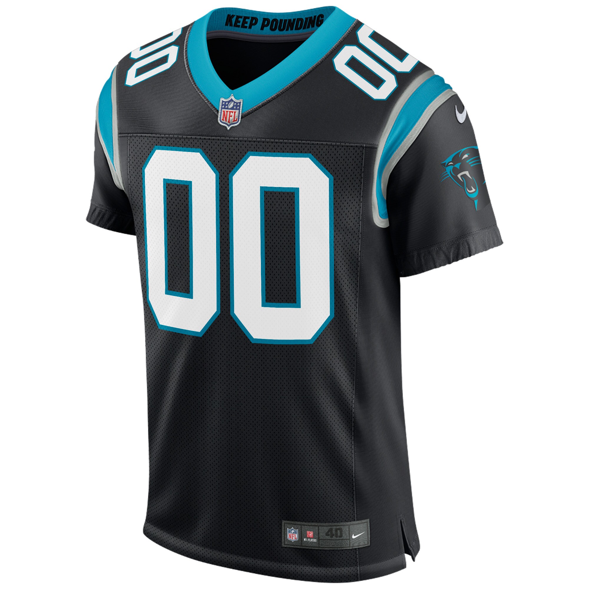 Alternative view of nike personalize Panthers Black Custom Jersey - Nike Panthers Black