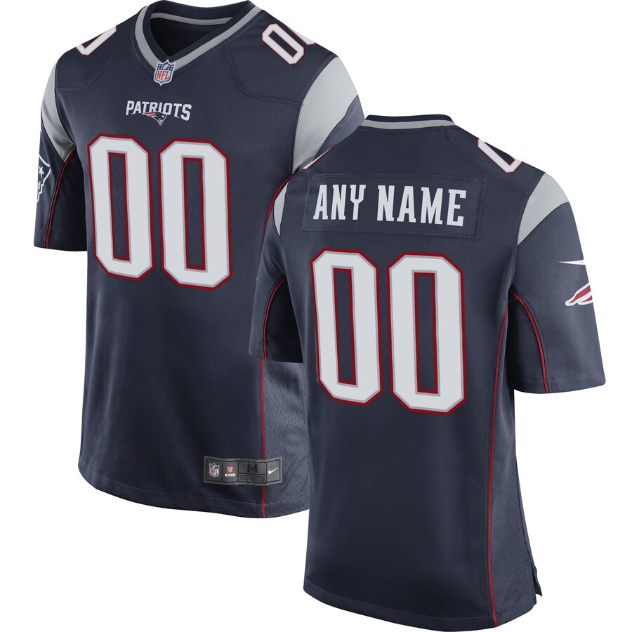 nike personalize Patriots Navy Custom Jersey - Nike Patriots Navy 2