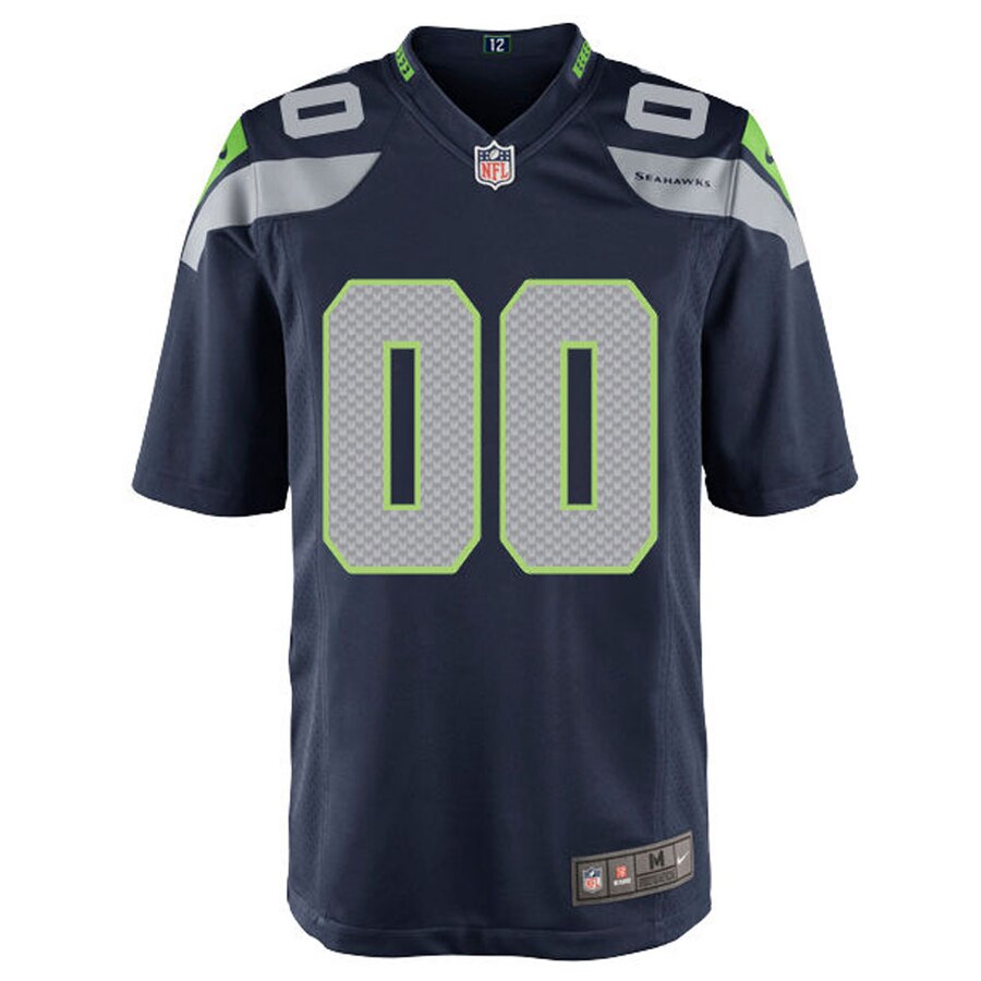 Alternative view of nike personalize Seahawks Navy Custom Jersey - Seahawks Navy Custom