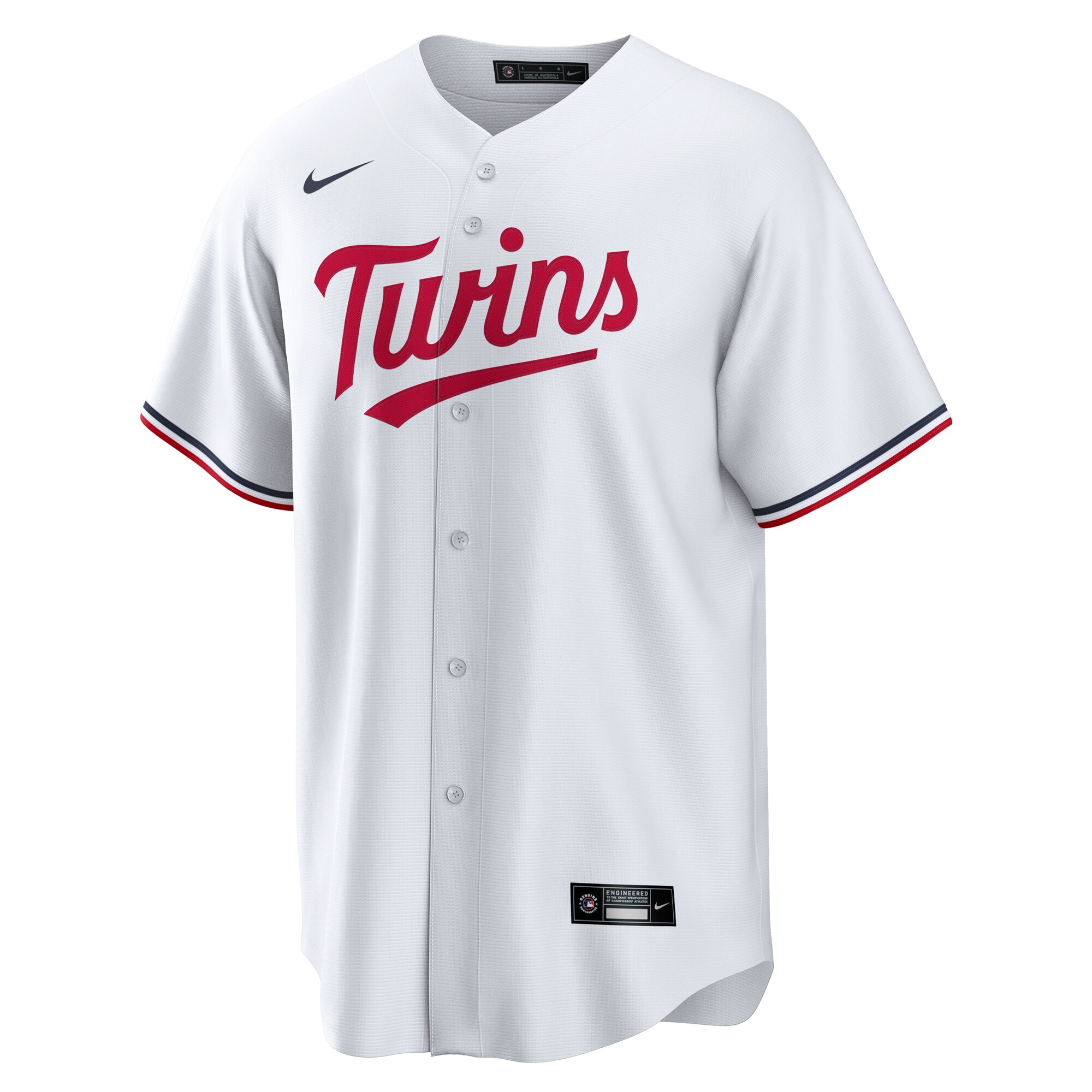 Alternative view of nike personalize Twins White Custom Jersey - Nike Twins White Custom