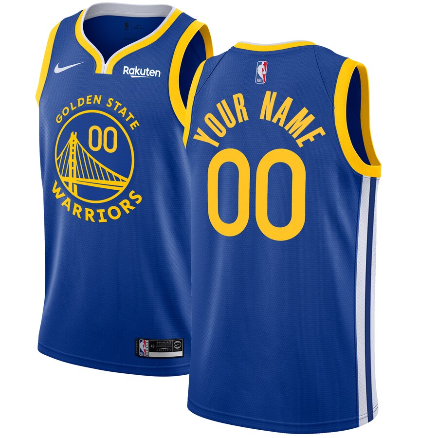 nike personalize Warriors Blue Custom Jersey - Nike Warriors Blue