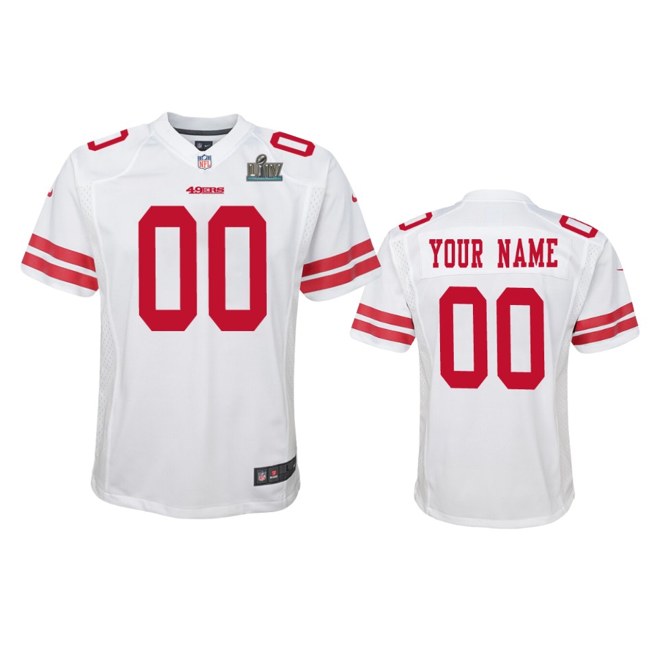 nike personalized 49ers White Custom Jersey - Nike 49ers White Custom