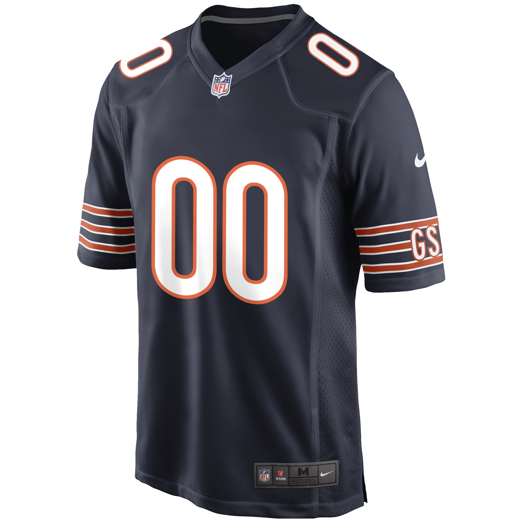 Alternative view of nike personalized Bears Navy Custom Jersey - Nike Bears Navy Custom