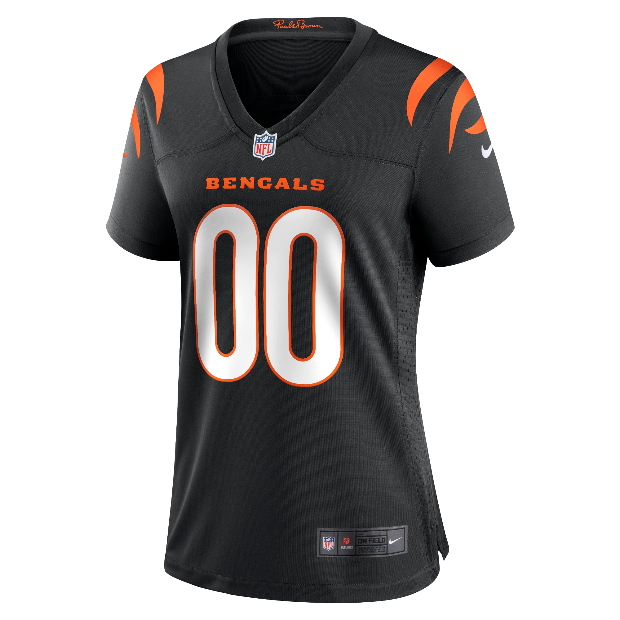 Alternative view of nike personalized Bengals Black Custom Jersey - Nike Bengals Black