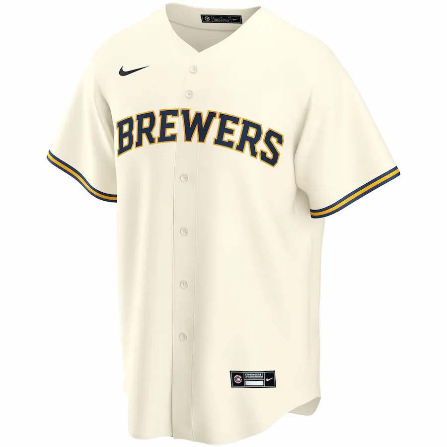 Alternative view of nike personalized Brewers Cream Custom Jersey - Brewers Cream Custom