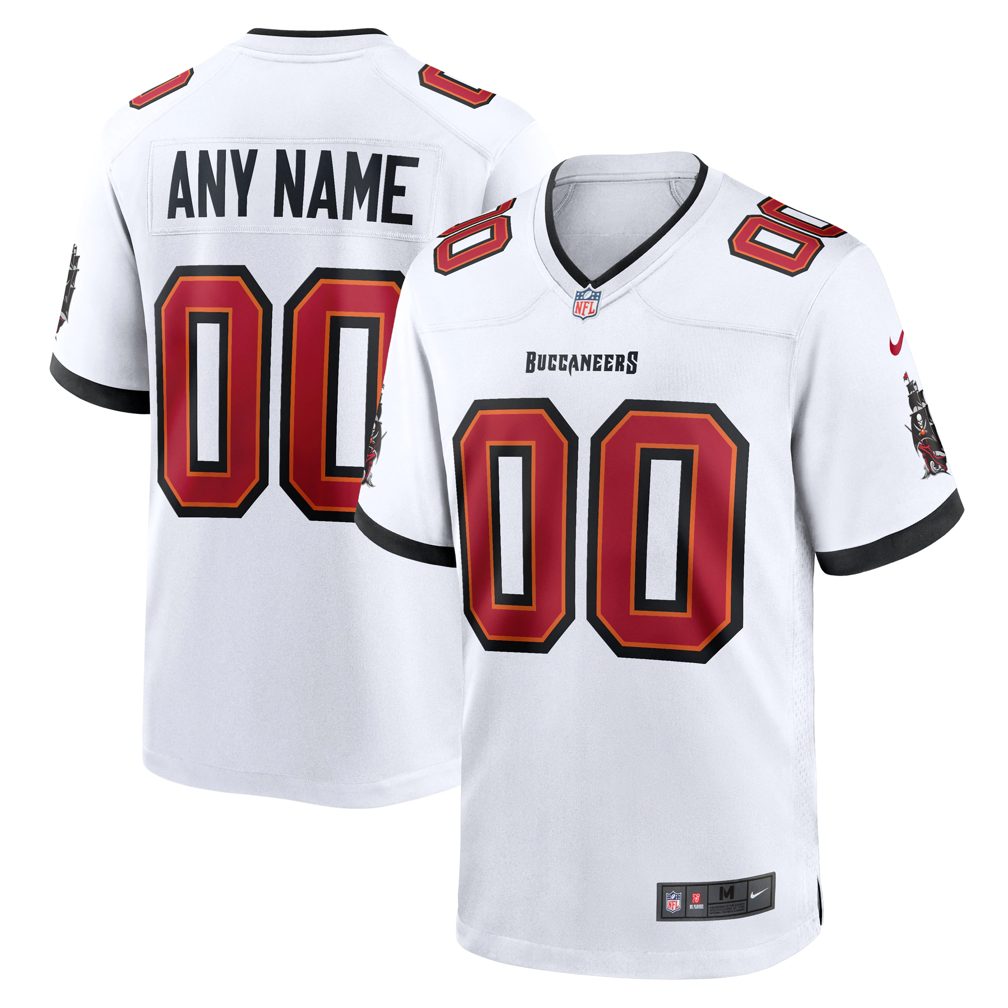 Alternative view of nike personalized Buccaneers White Custom Jersey - Nike Buccaneers