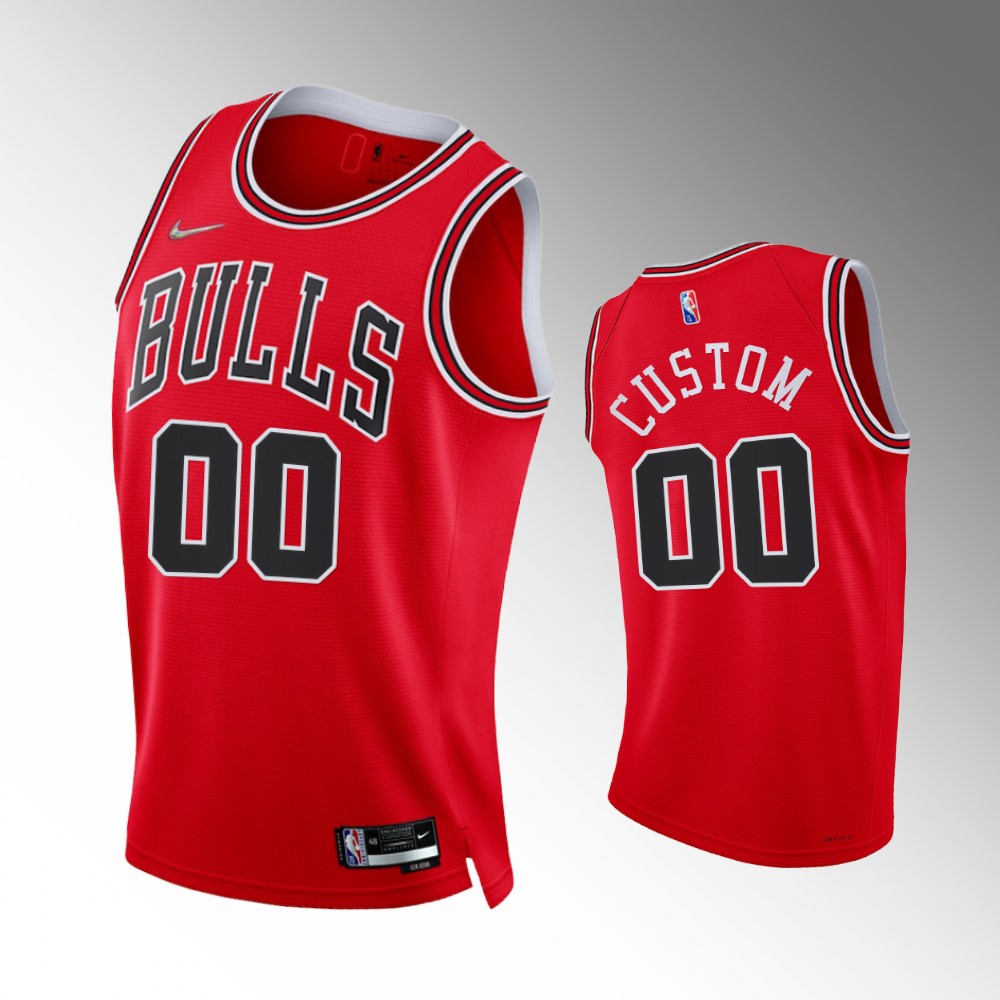 nike personalized Bulls Red Custom Jersey - Nike Bulls Red Custom