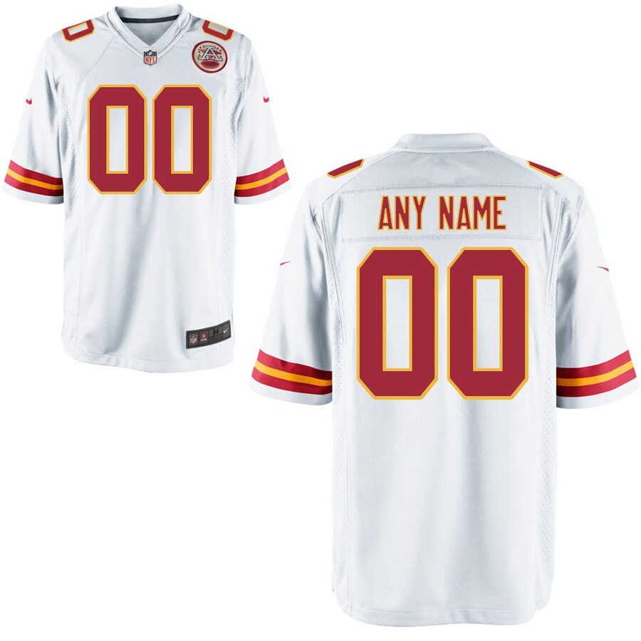 Alternative view of nike personalized Chiefs White Custom Jersey - Chiefs White Custom