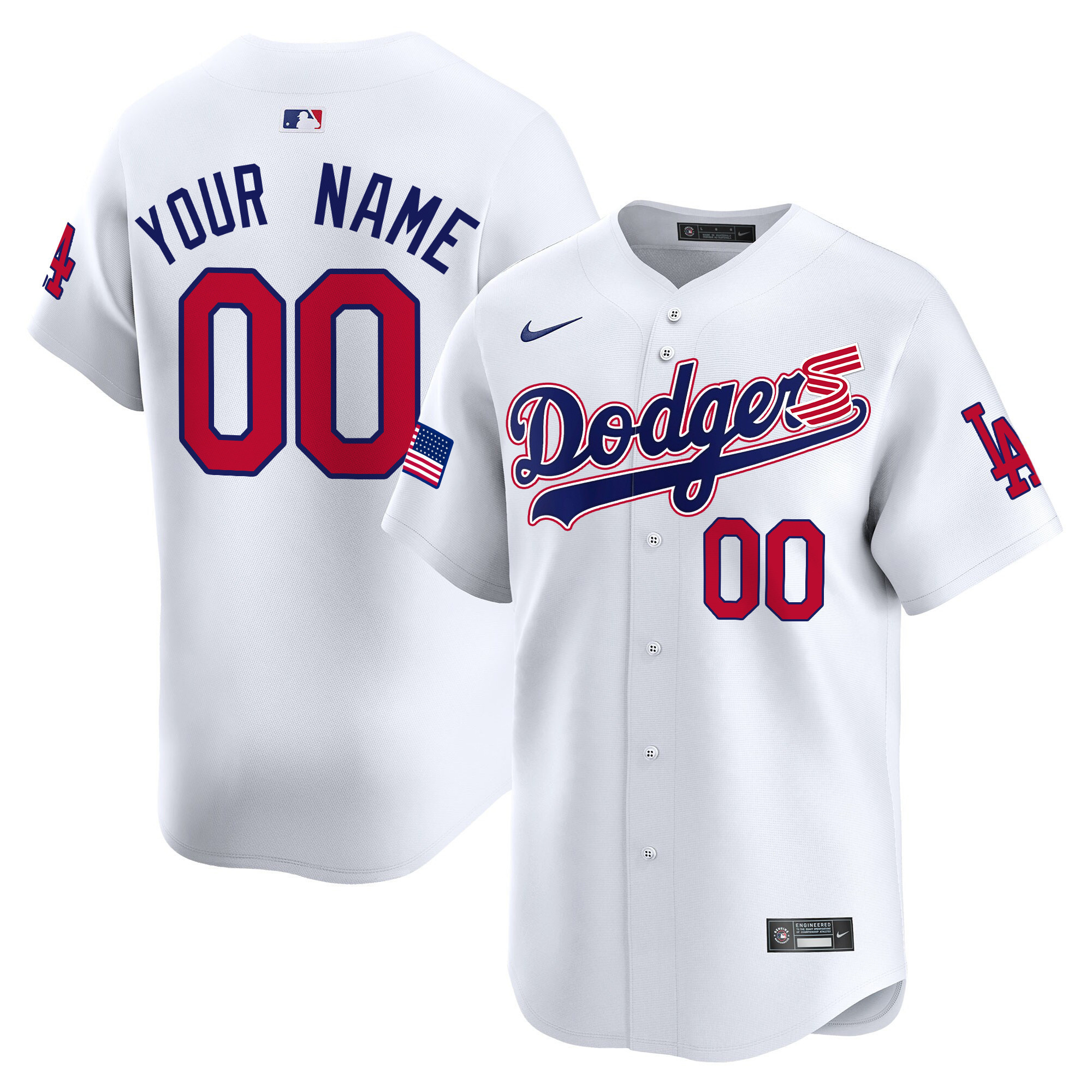 nike personalized Dodgers Custom White Jersey - Nike Dodgers Custom