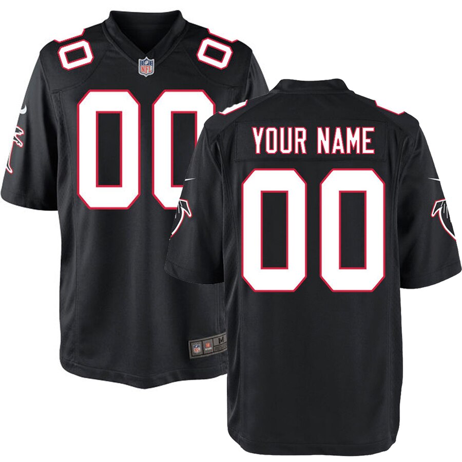 nike personalized Falcons Black Custom Jersey - Nike Falcons Black