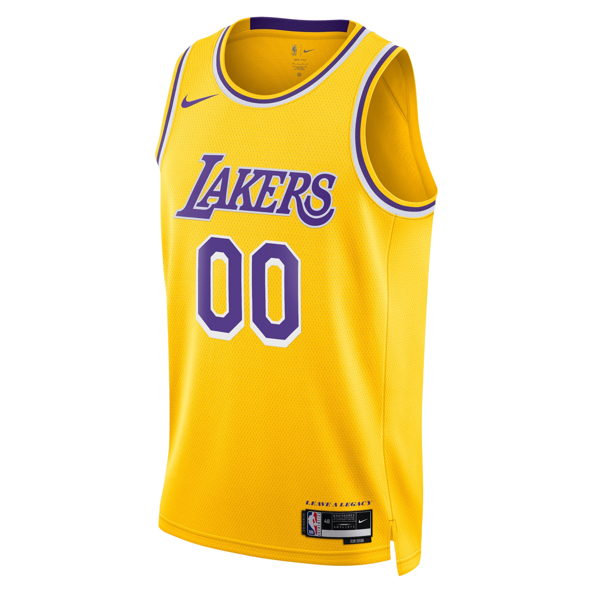 Alternative view of nike personalized Lakers Gold Custom Jersey - Nike Lakers Gold Custom