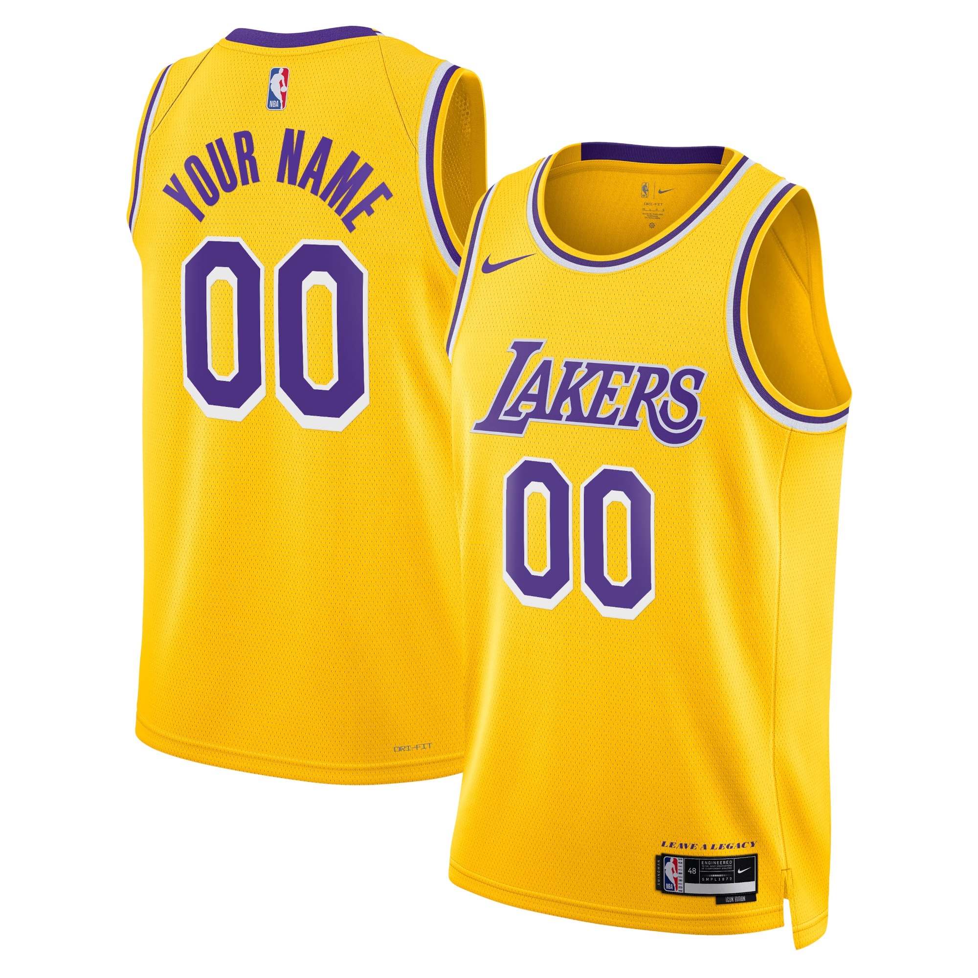 nike personalized Lakers Gold Custom Jersey - Nike Lakers Gold Custom