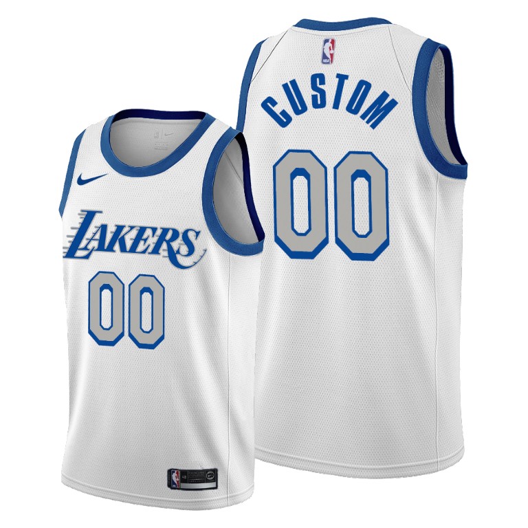 nike personalized Lakers White Custom Jersey - Nike Lakers White