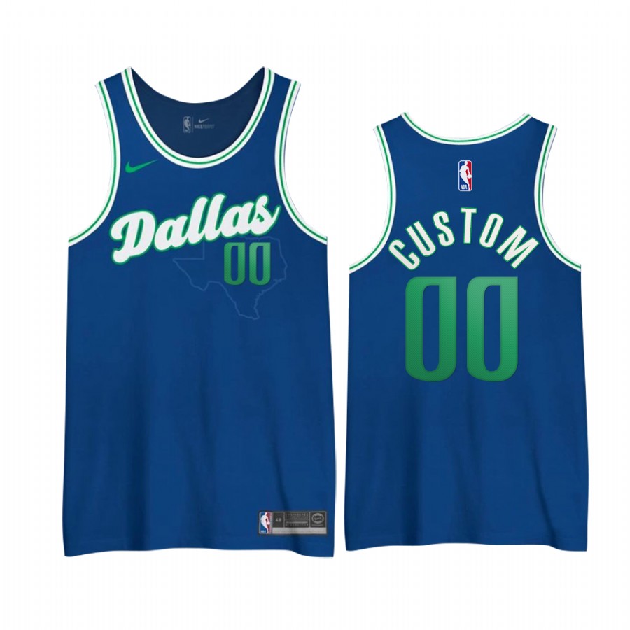 nike personalized Mavericks Blue Custom Jersey - Nike Mavericks Blue