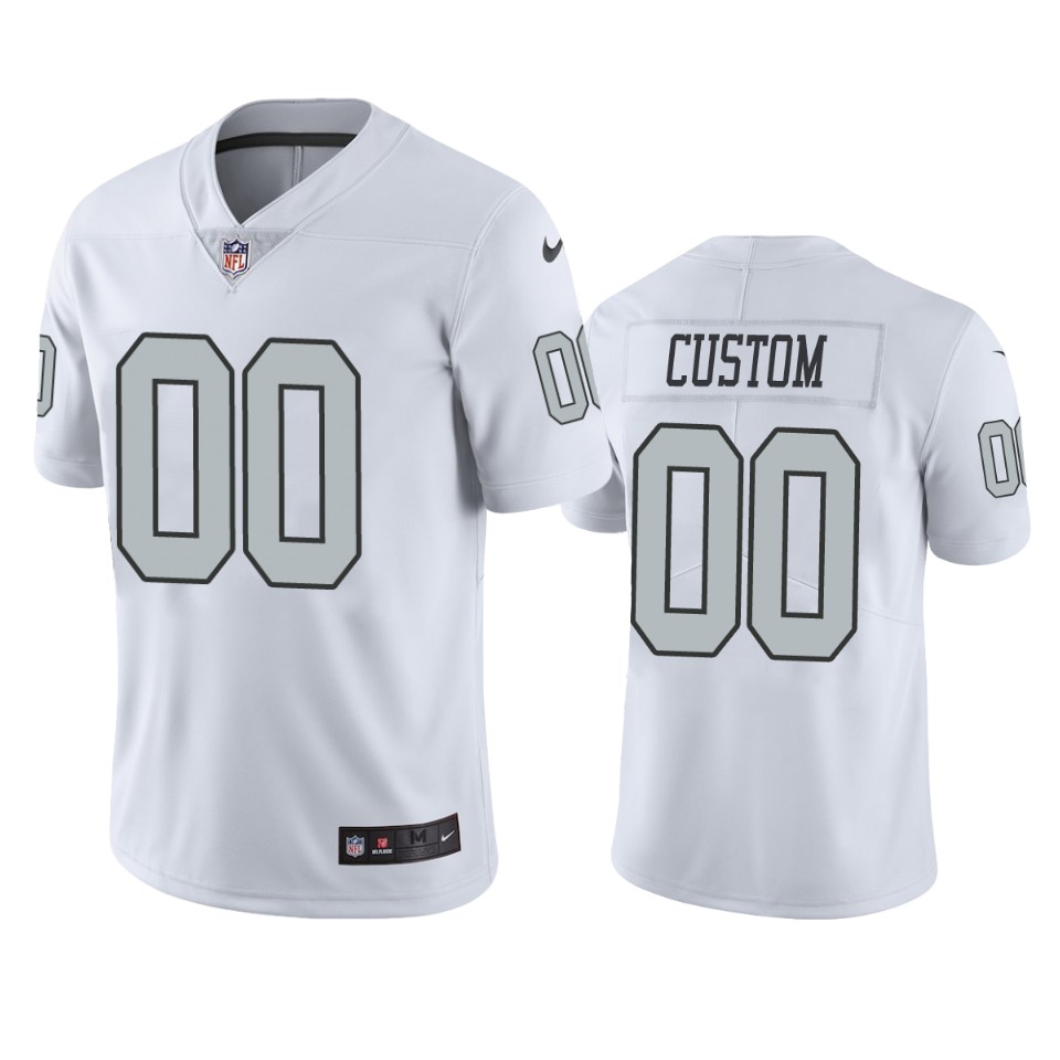 nike personalized Raiders White Custom Jersey - Nike Raiders White