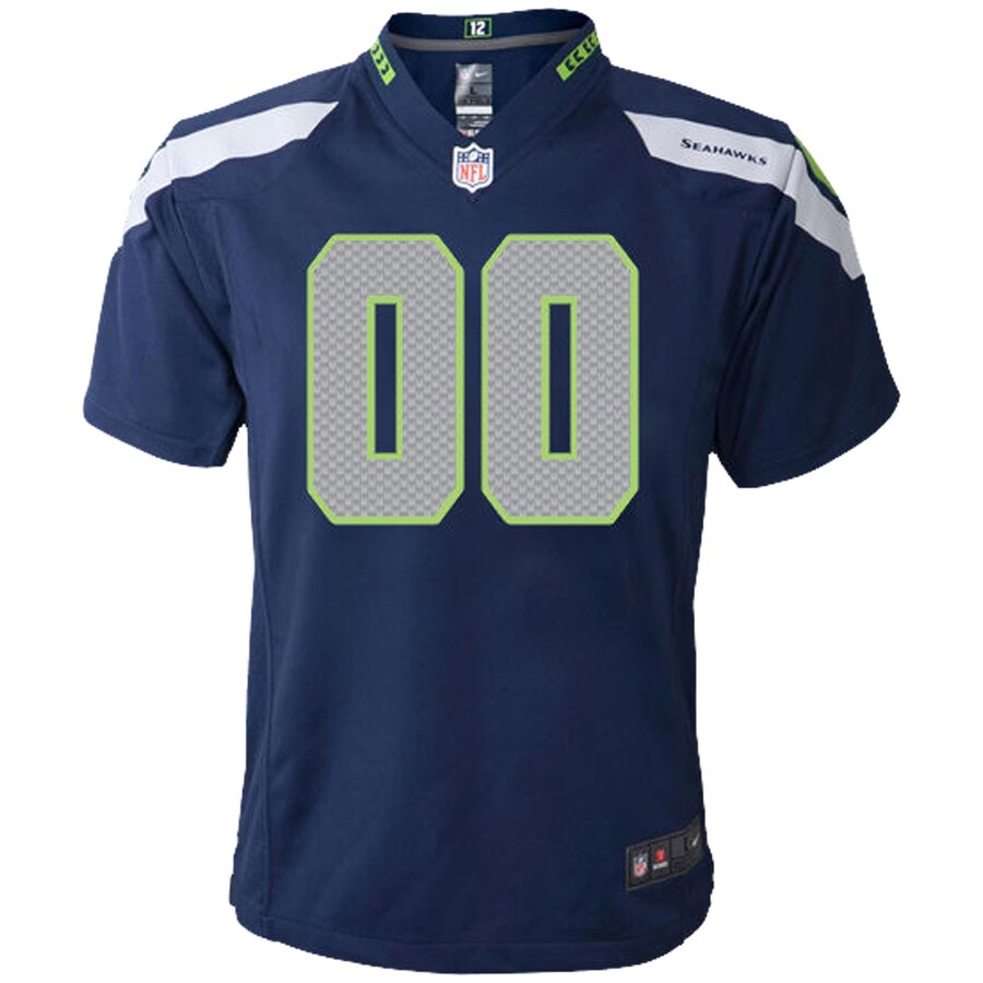 Alternative view of nike personalized Seahawks Navy Custom Jersey - Seahawks Navy Custom