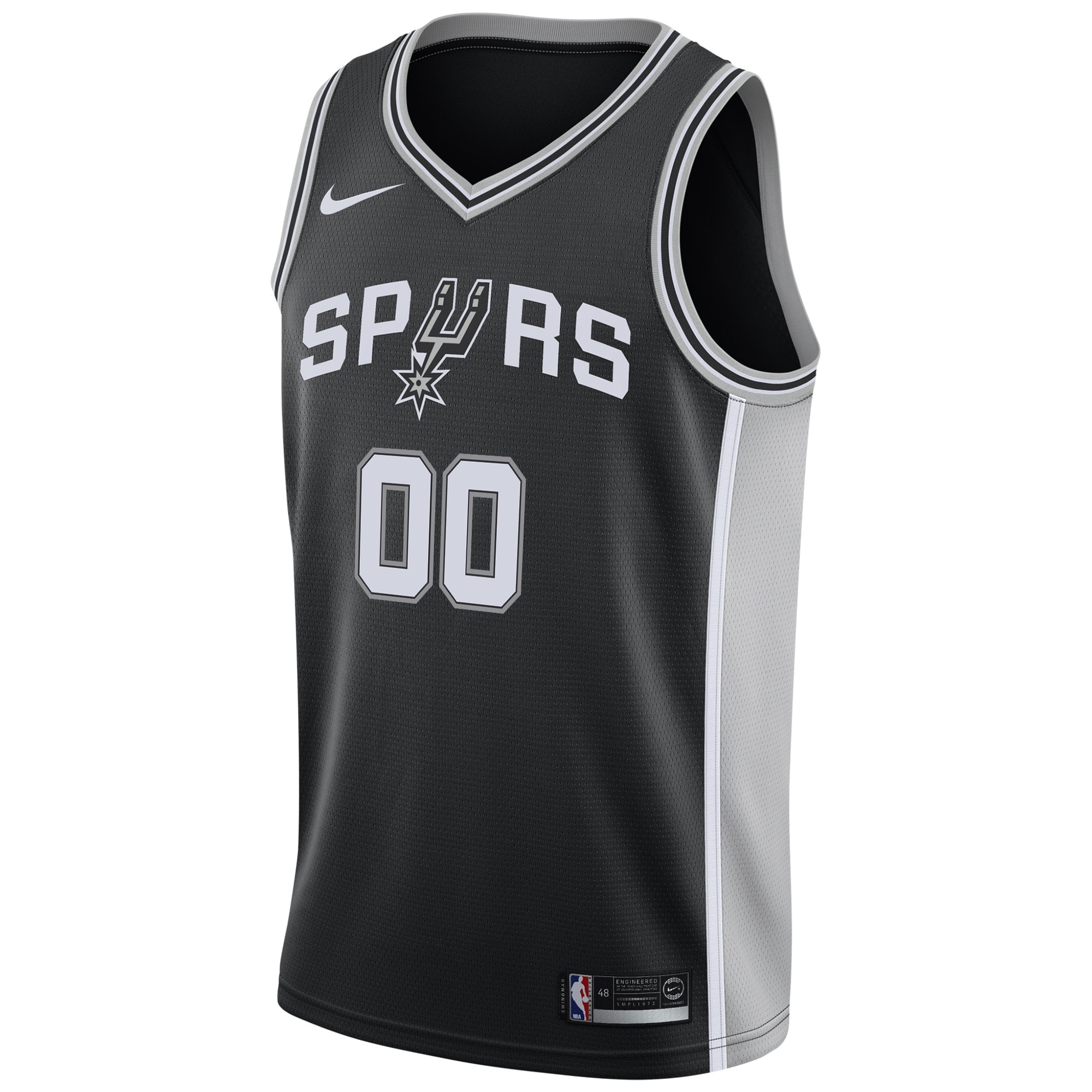 Alternative view of nike personalized Spurs Black Custom Jersey - Nike Spurs Black Custom