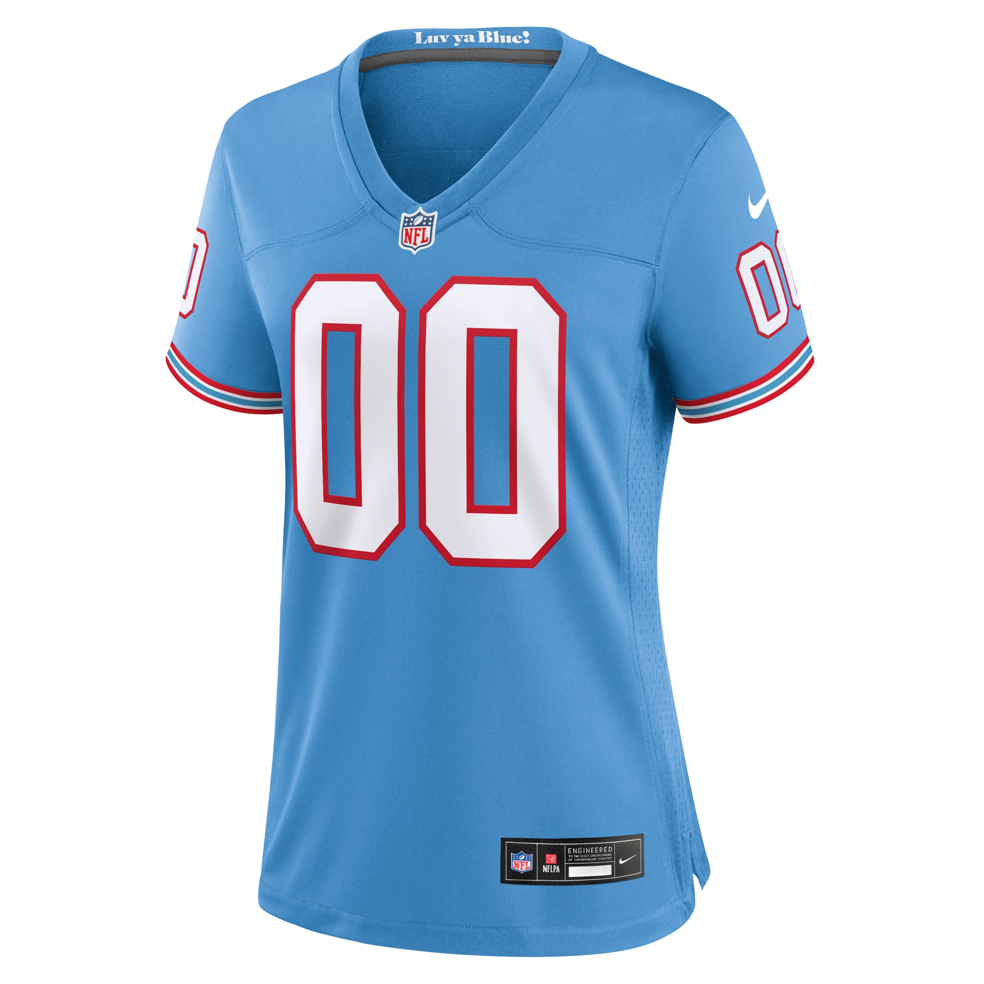 Alternative view of nike personalized Titans Light Blue Custom Jersey - Nike Titans Light